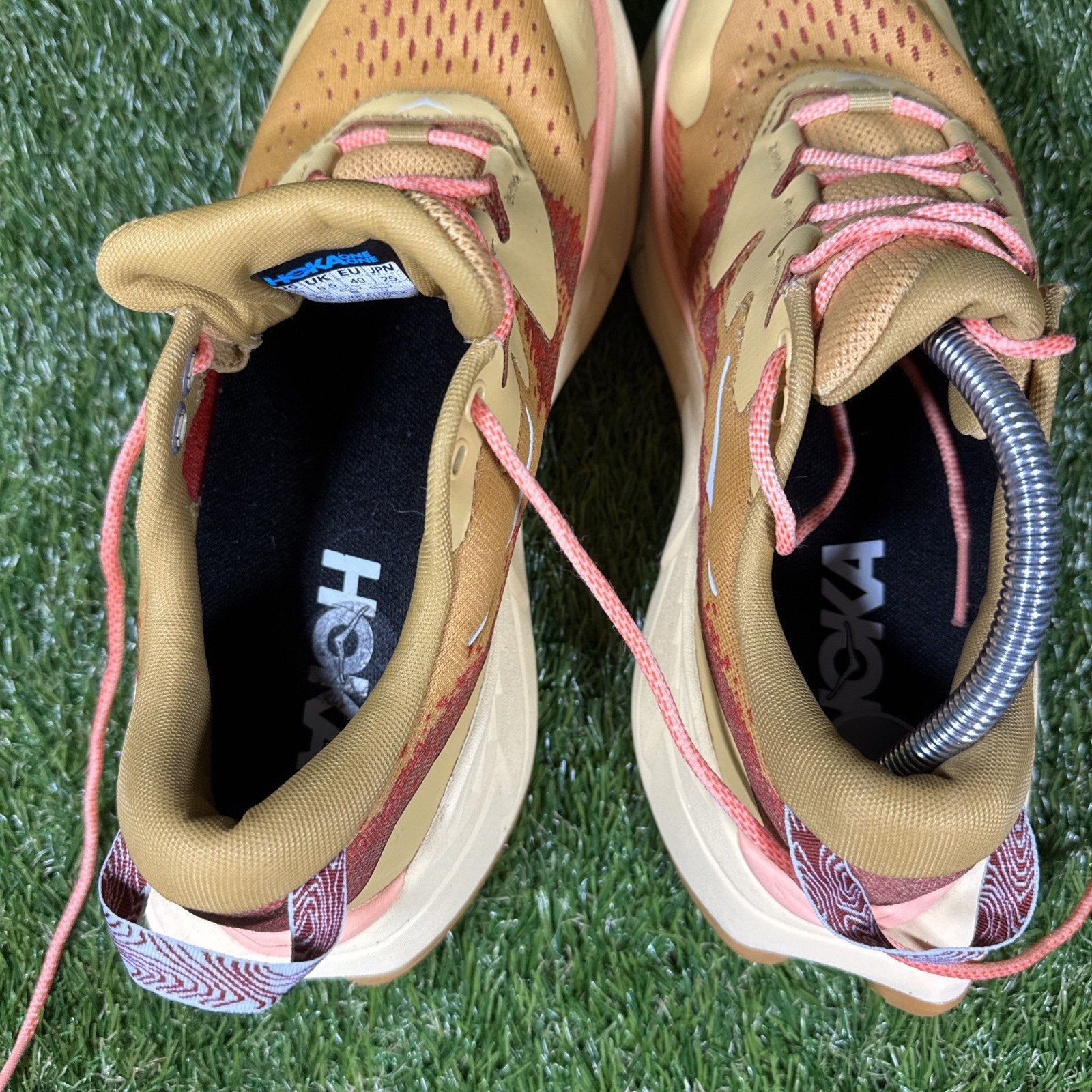 USA 8B Women's Hoka One One Skyline Float X Yellow Orange 1143430