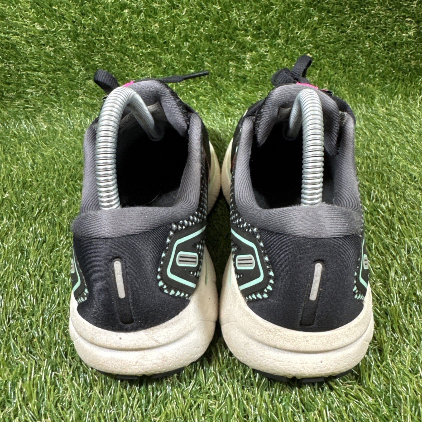 Womens Size 8.5D Wide Brooks Ghost 14 Shoes Black Pink Athletic Running Sneakers