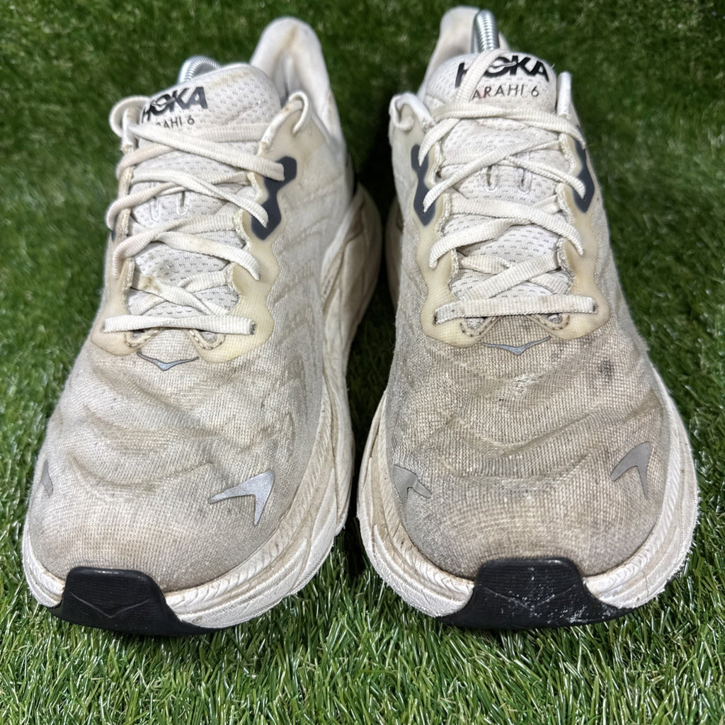 Hoka One One Mens Arahi 6 1123194 BDBSW White Running Shoes Sneakers Size 11 D