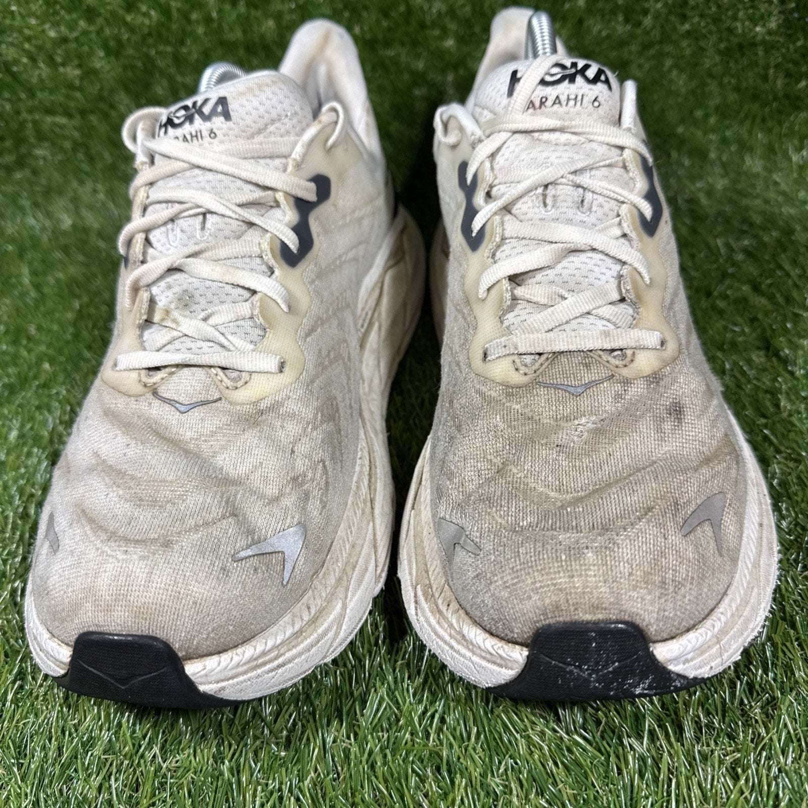 Hoka One One Mens Arahi 6 1123194 BDBSW White Running Shoes Sneakers Size 11 D