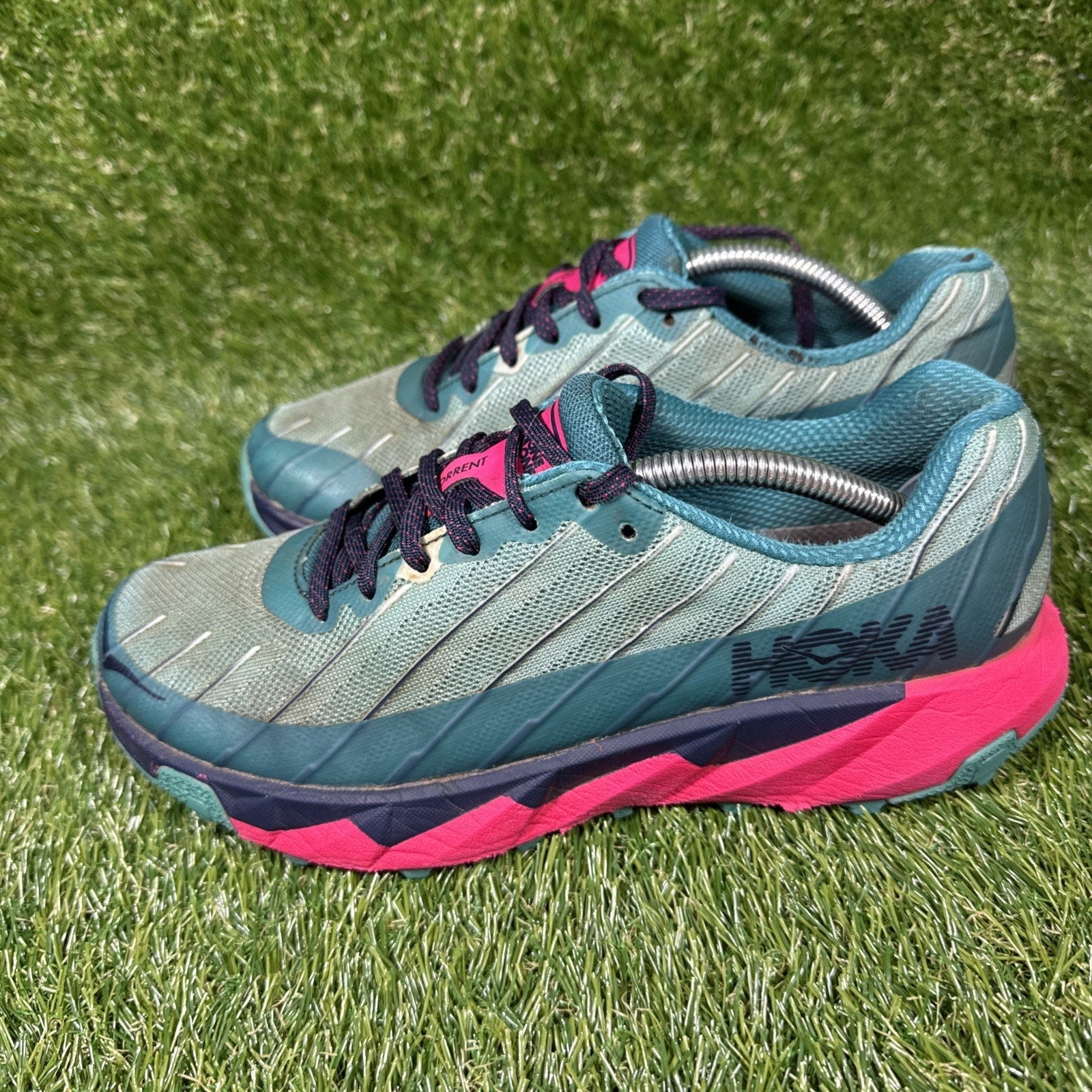 Hoka One One Sneakers Womens 7.5 Torrent 1097755 CDBS Blue Running Gym Trail