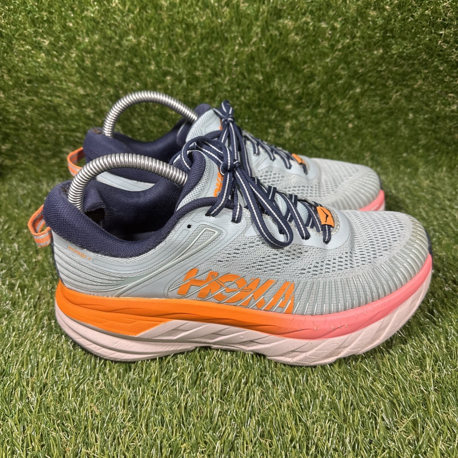 Hoka One One Bondi 7 1110531-BHBI Womens US 8D Running Shoes Blue Haze Sneaker