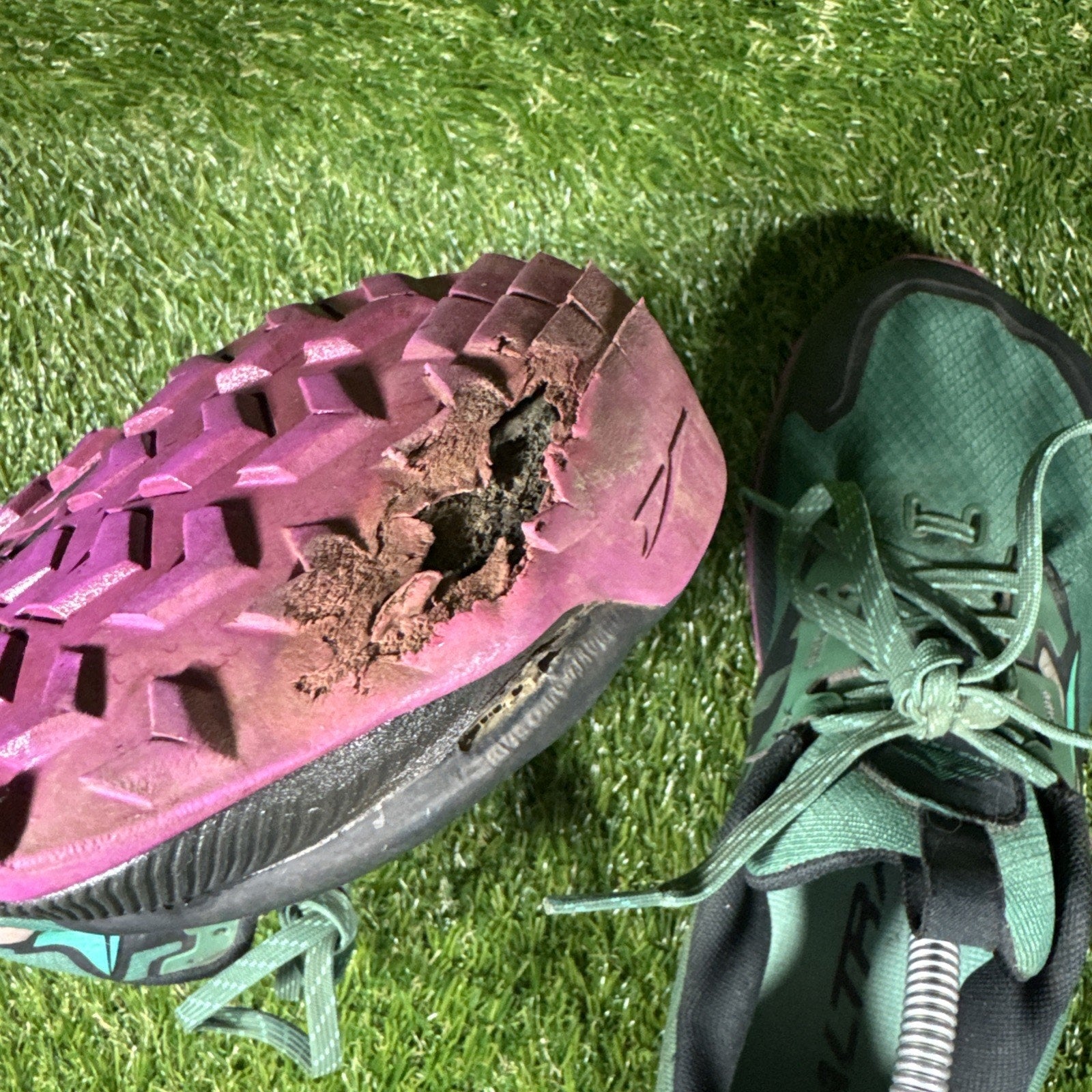 Altra Lone Peak 7 Trail Running Shoes Mens 8 Green Purple Athletic Sneakers