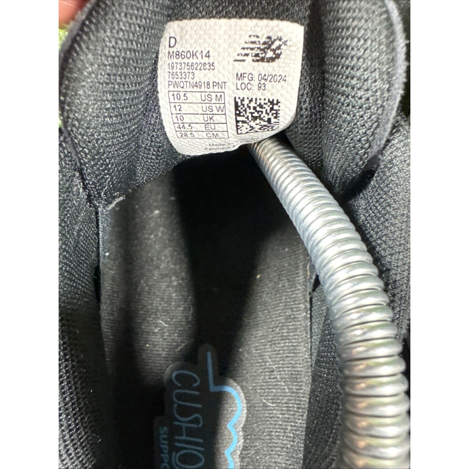 New Balance FF X 860 V14 Men’s Size 10.5 D Med M860K14 black/white Running Shoes