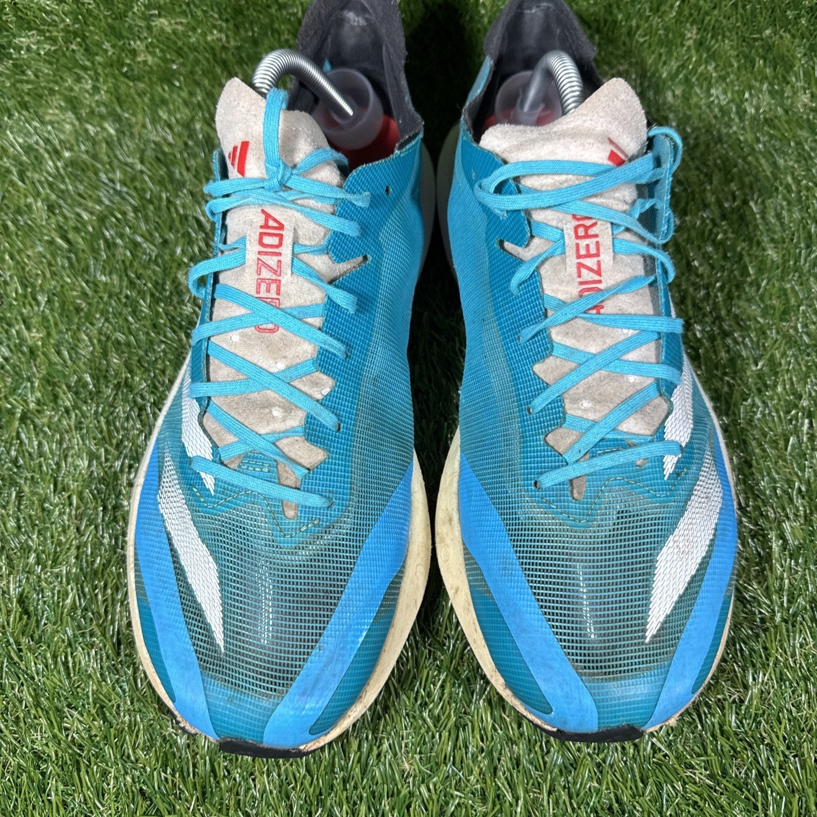 Adidas Adizero Adios 8, Men's Size 11 Medium, Lucid Cyan/White/Red