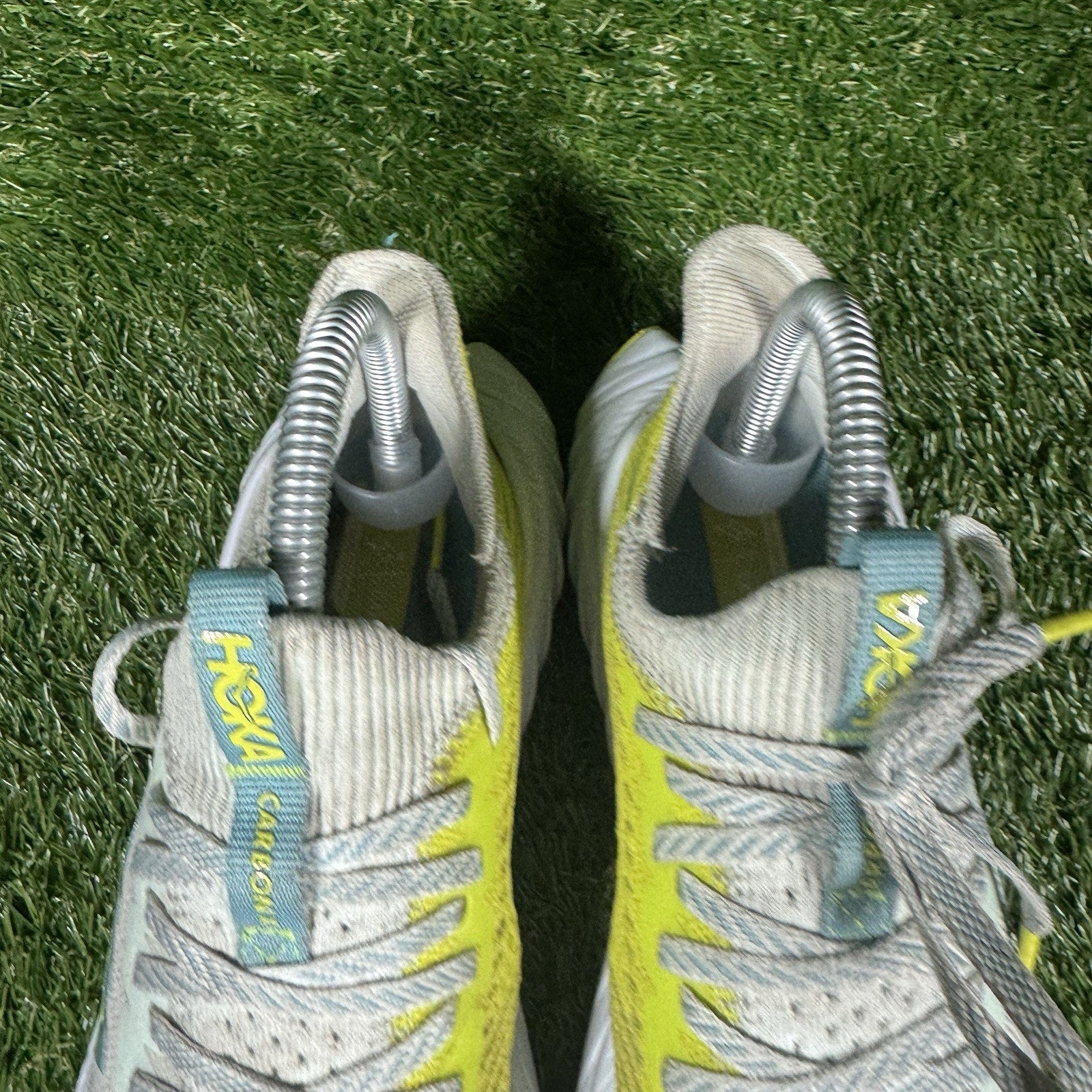 Size 7B- Hoka One One Carbon X Women’s Neon Yellow/White Sneakers Shoes