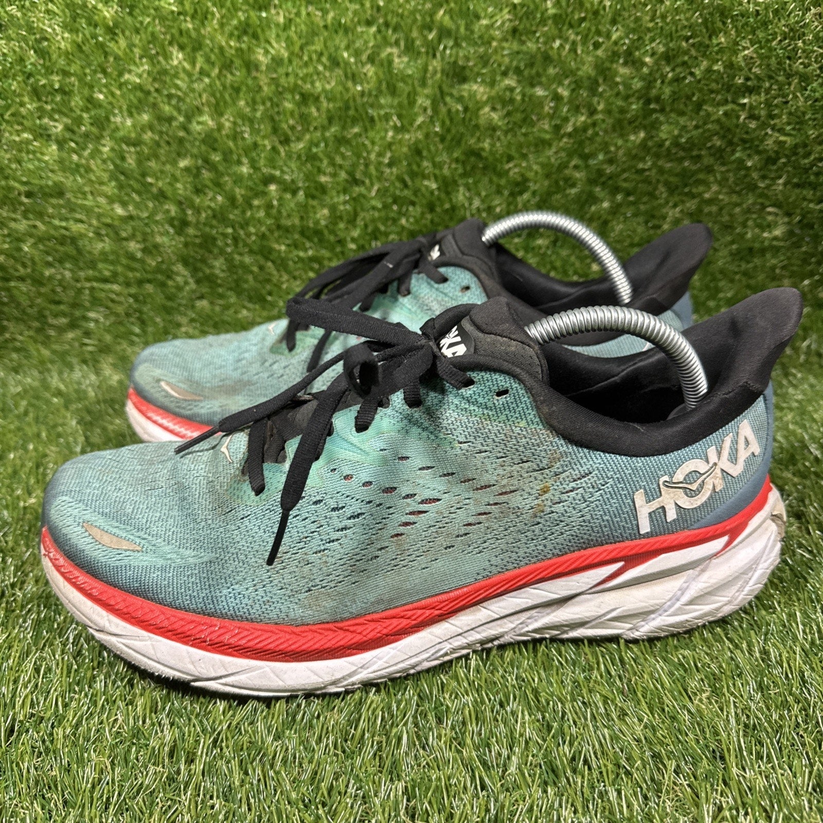 Hoka One One Clifton 8 Men’s Size 10 2E Teal/aqua Running Shoes 1121374 RTAR