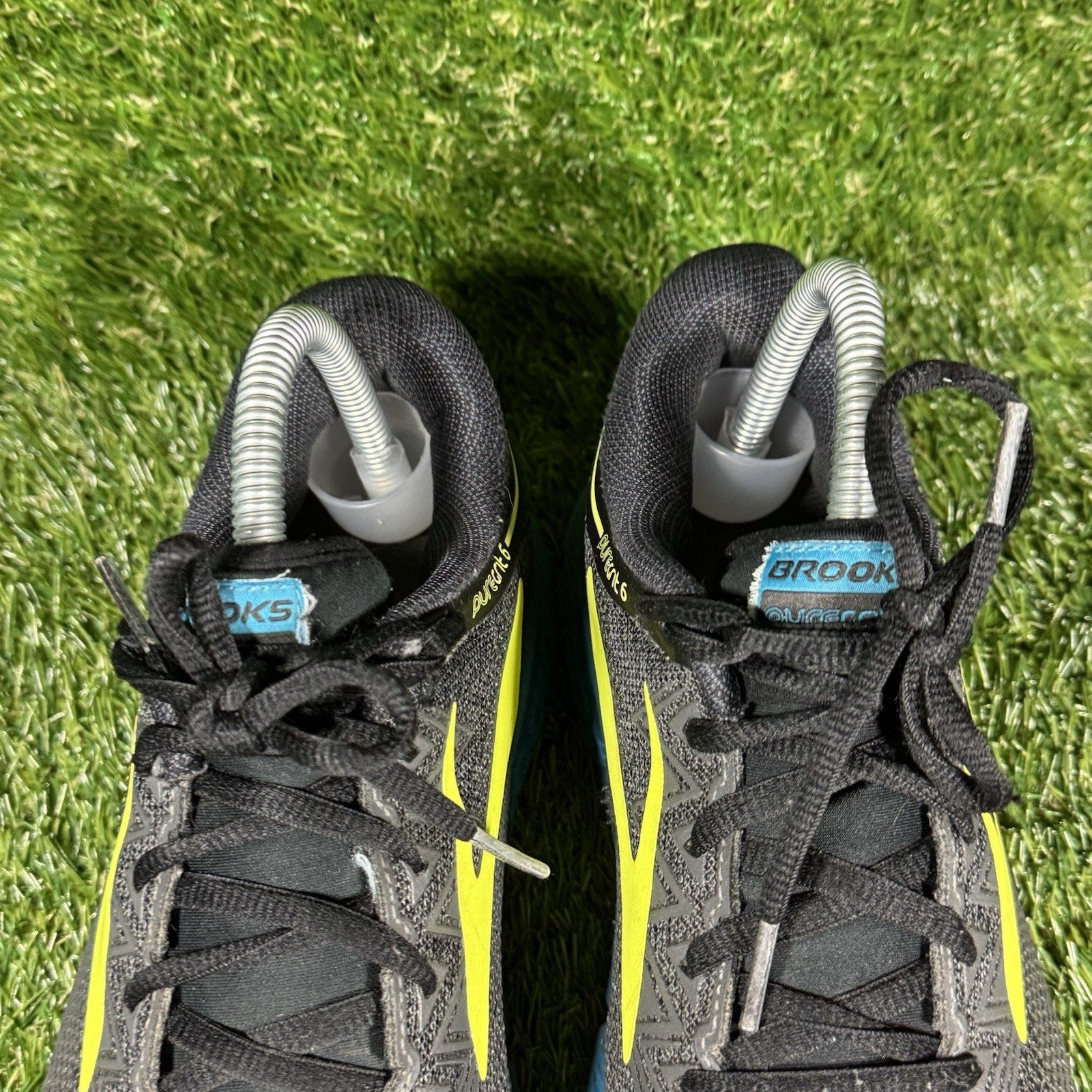 Brooks PureGrit 6 Shoes Mens 7.5 Black Blue Green Trail Jogging Hiking Trainer