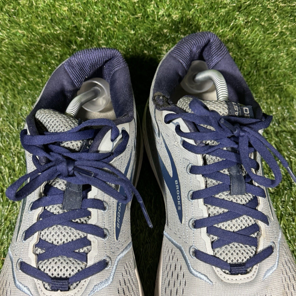 Brooks Beast 20 Running Shoes Mens 12.5 Blue Grey Peacoat Lace Up Workout Active