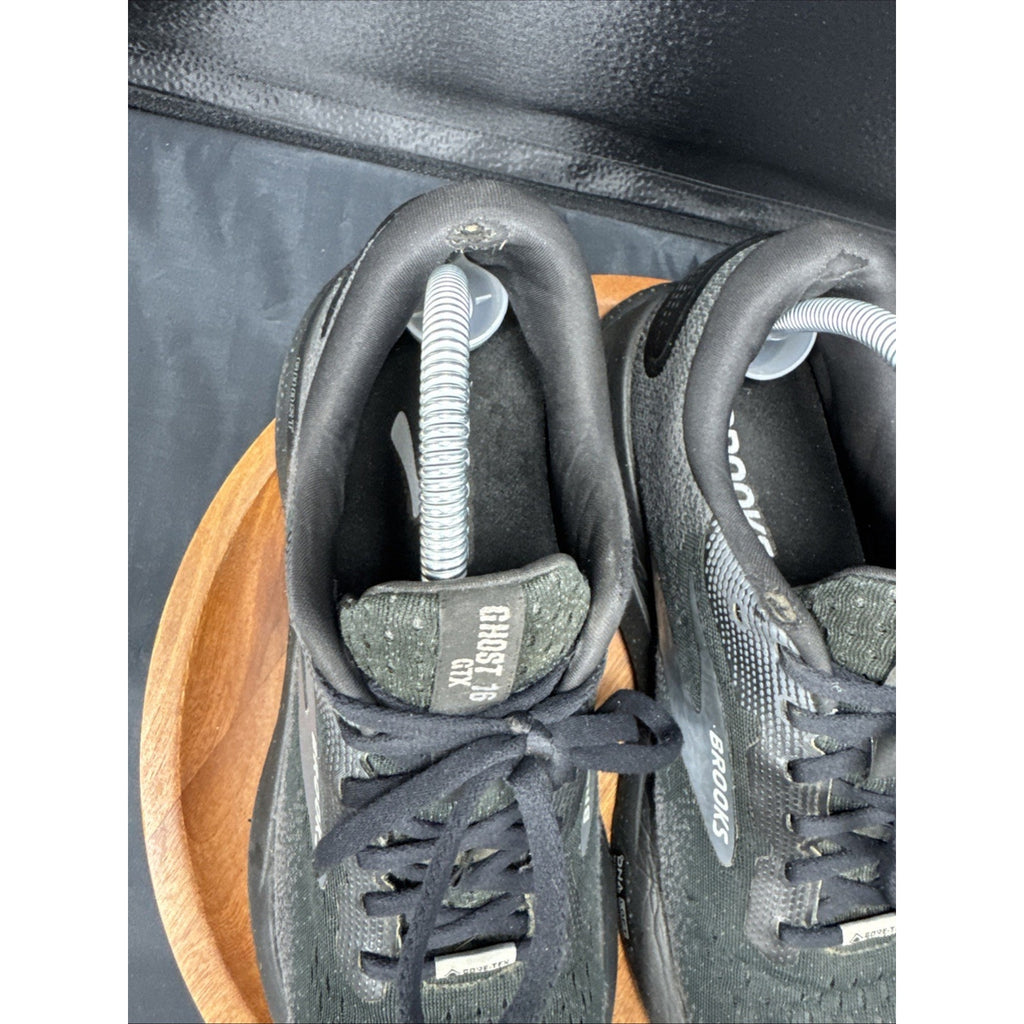 Size 10 - Brooks Ghost 16 GORE-TEX Black Ebony Running Shoes Good Condition