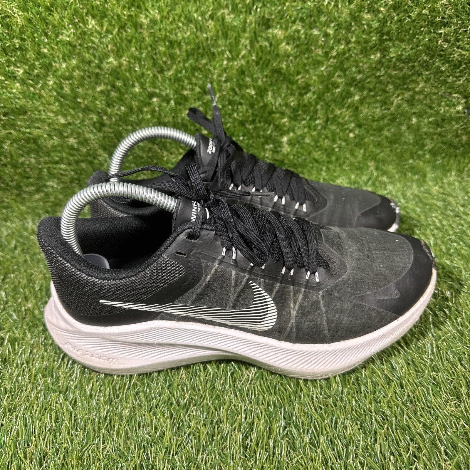 Nike Zoom Winflo 8 Women's Running Walking Shoes Black White Size 8 CW3421-005