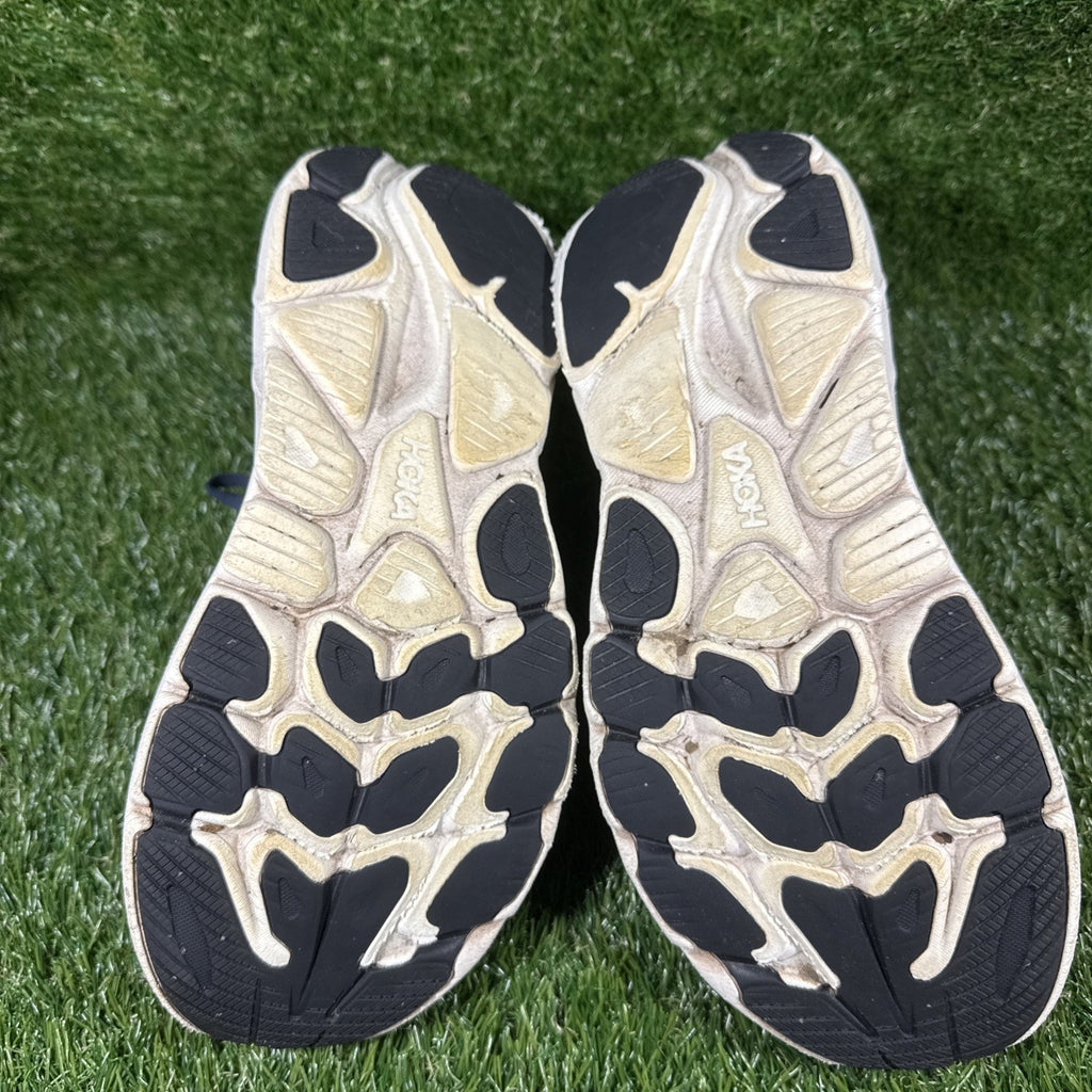 Hoka One One Trainers Mens Size US 7.5 Clifton 10 Navy White Road Running Shoes