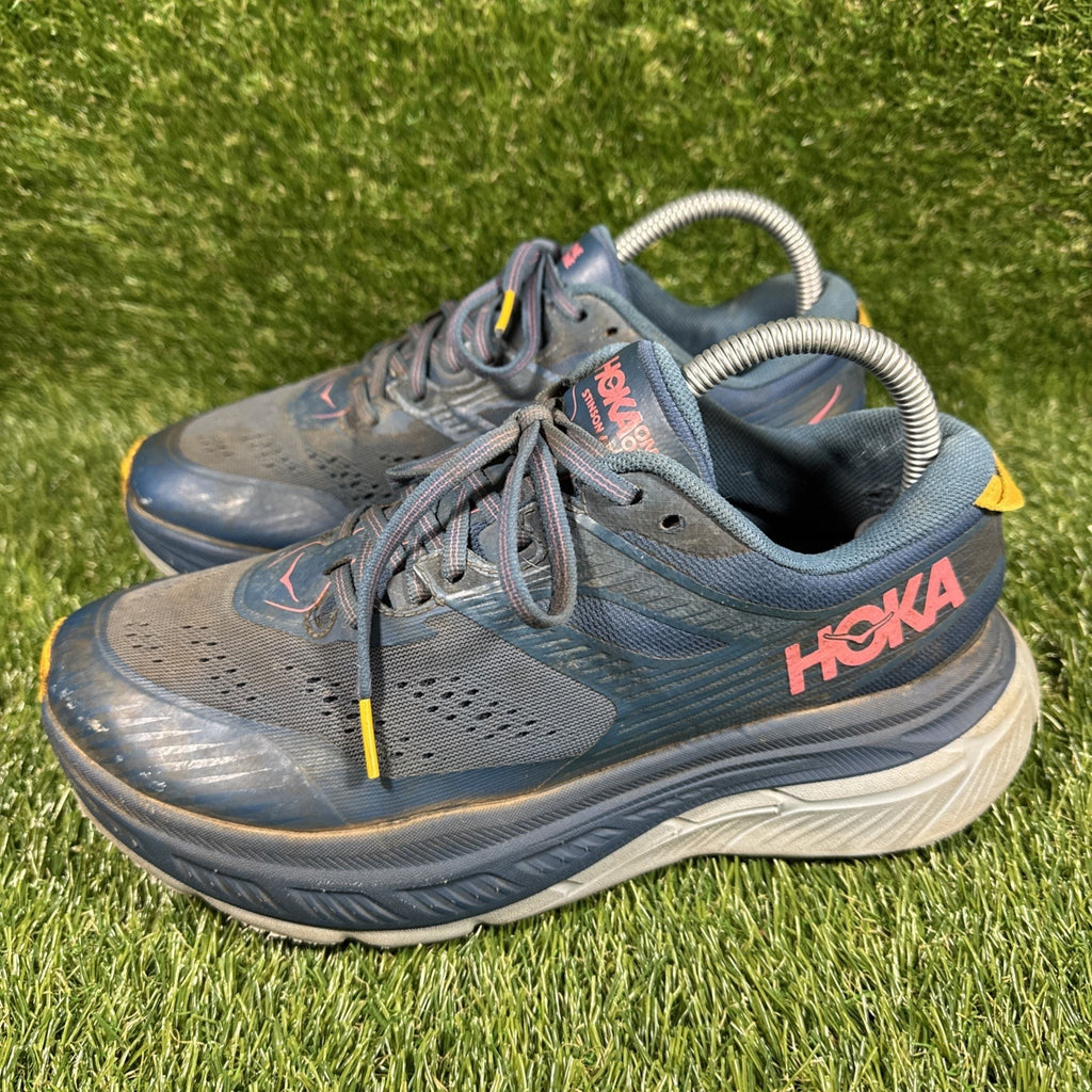 Hoka One One Stinson ATR 6 Trail Running Shoes Blue Womens Size 8.5 1110507