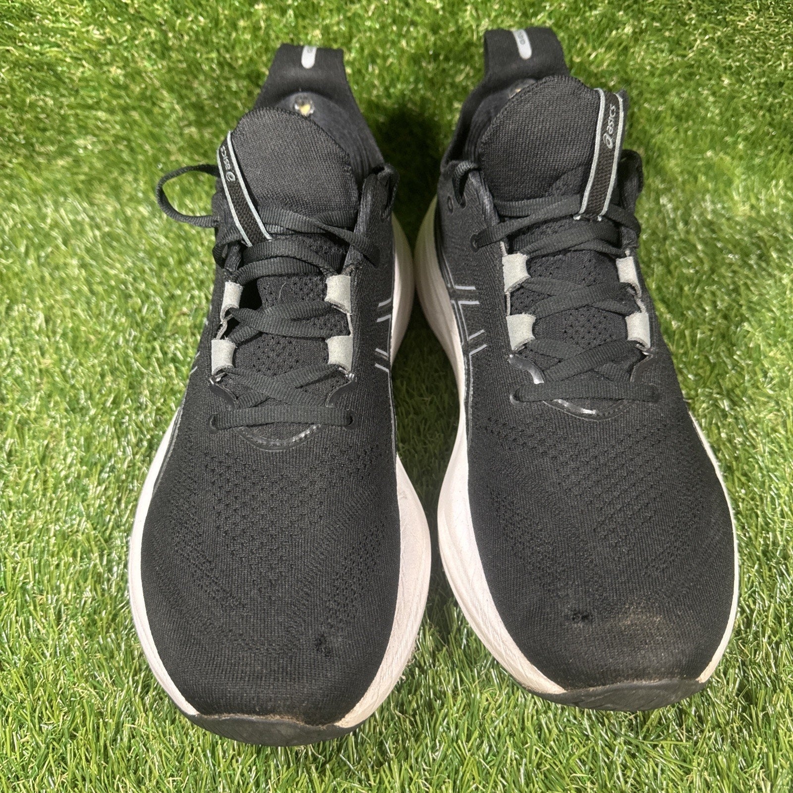 Asics Gel Nimbus 26 Shoes Mens Size 10 Black Graphic Grey Running Sneakers