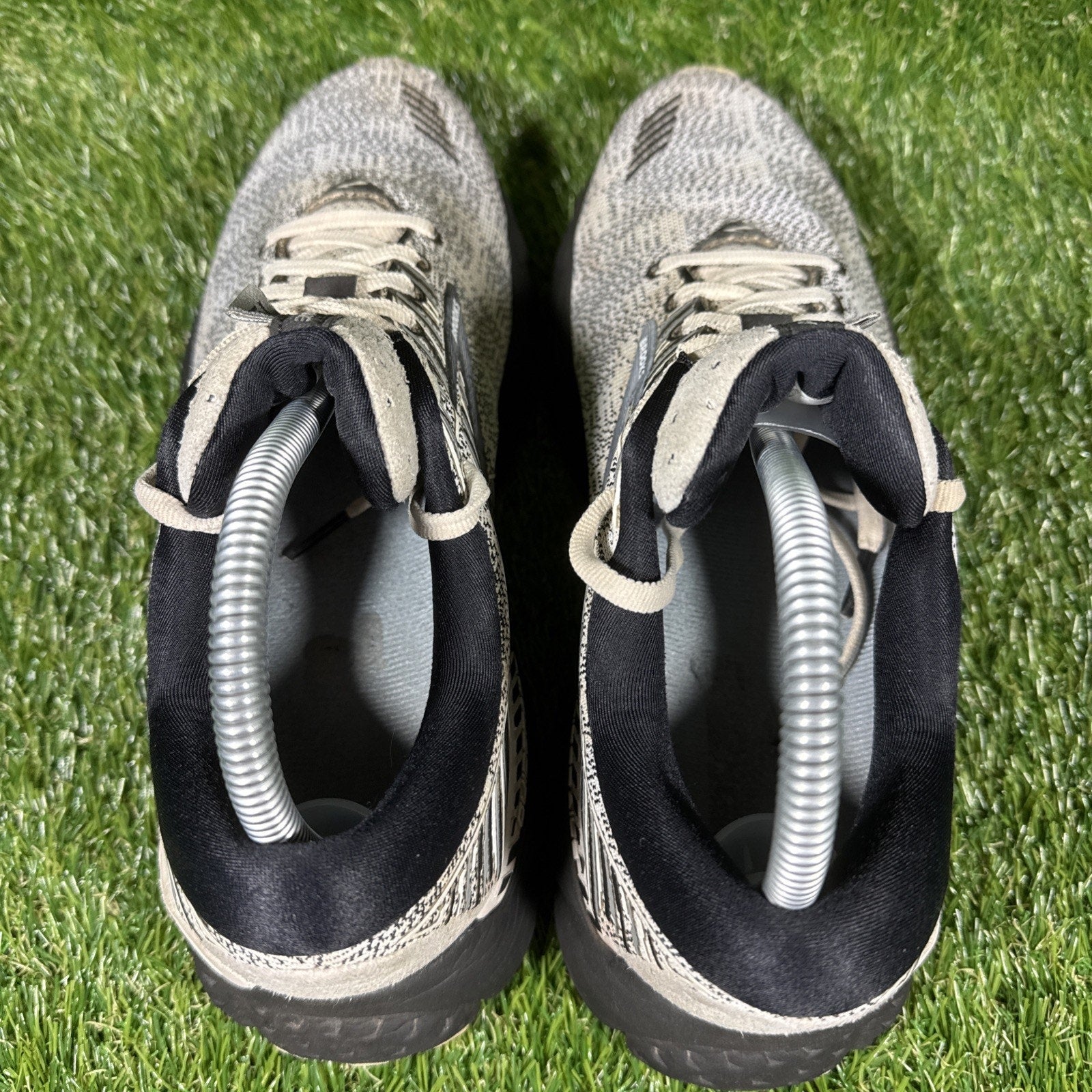 Brooks Adrenaline GTS 19 Womens 9.5 Shoes Heathered Black/White Running Sneakers