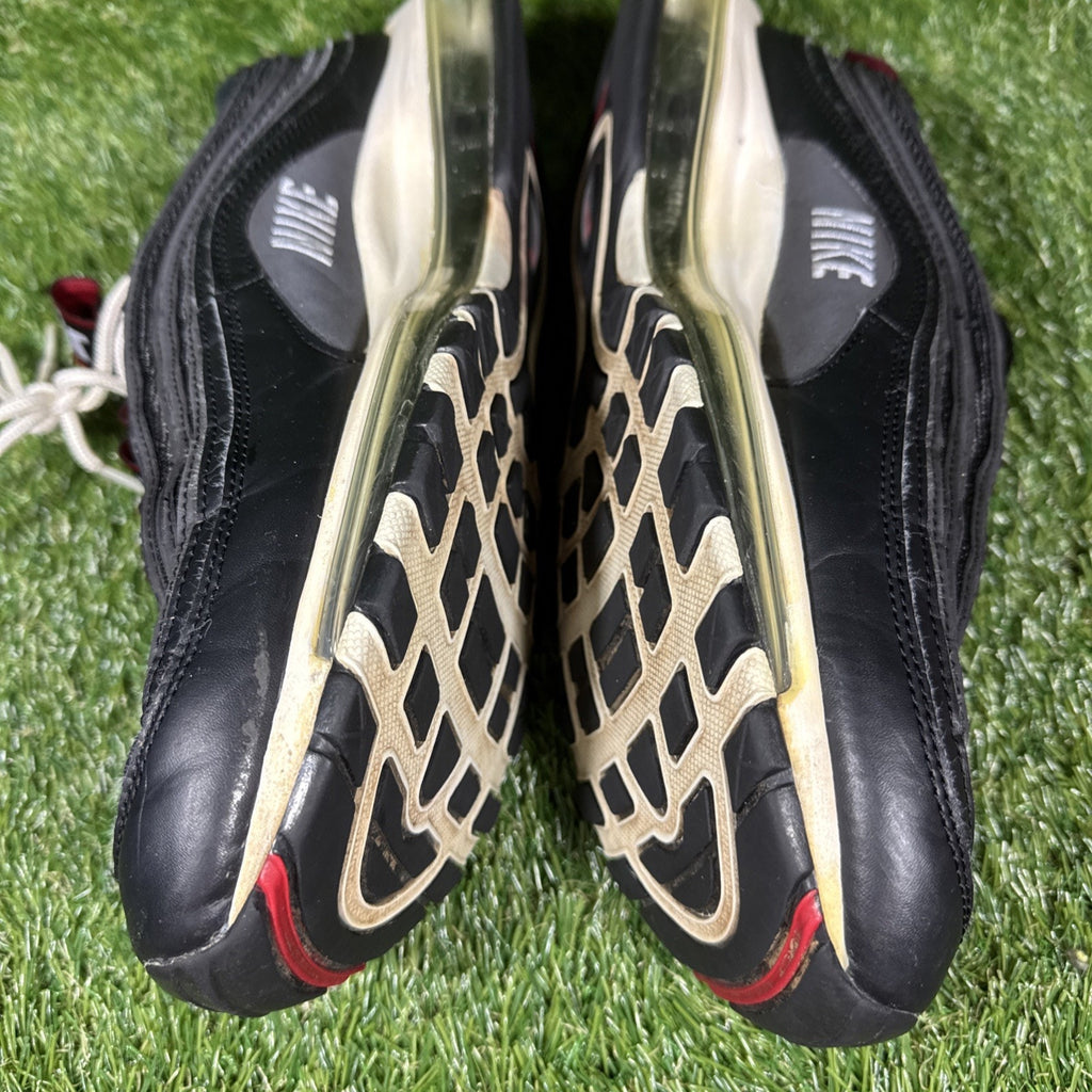 Nike Men’s Air Max 97 Black White Red Sneakers Size 12 312834-008