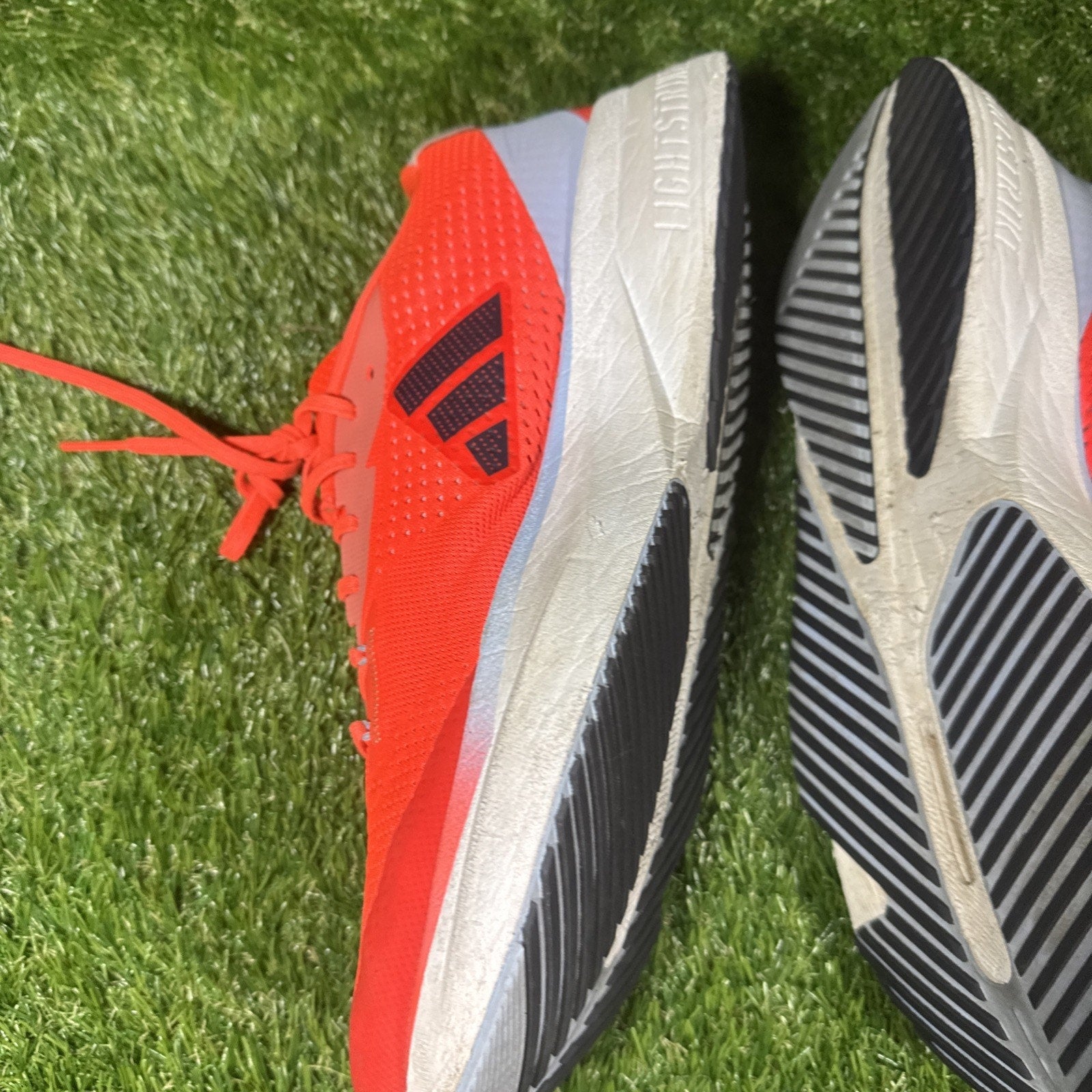 Adidas Adizero SL Mens Size 11.5 Solar Red Black Athletic Running Shoes Sneakers