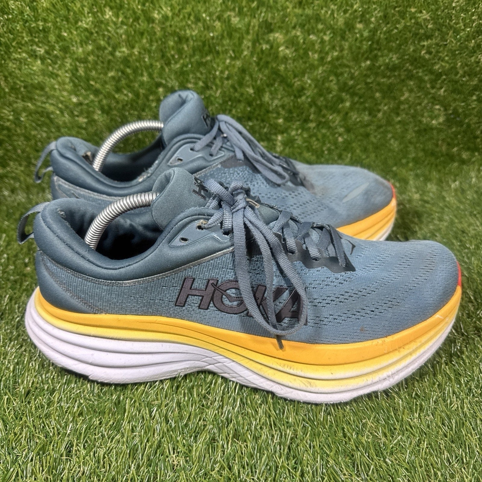 Hoka One One Bondi 8 Running Shoes Goblin Blue/ Mountain Spring Men's 10 D