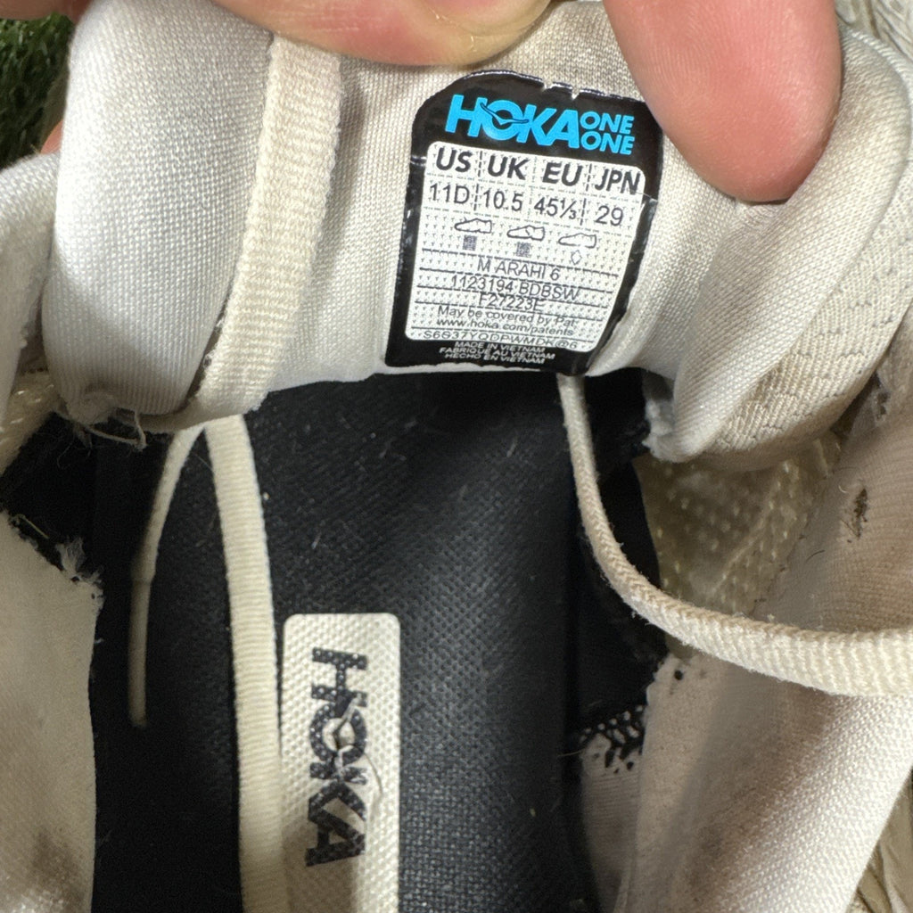 Hoka One One Mens Arahi 6 1123194 BDBSW White Running Shoes Sneakers Size 11 D