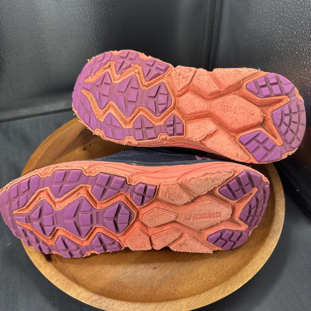 Hoka One One Challenger ATR 6 Wide Shoes Womens Size 8.5D Blue Red Trail Running