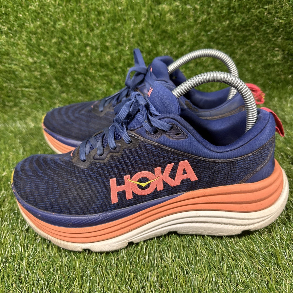 Hoka One One Gaviota 5 Women Size 8B 1134235-EVN Evening Sky Coral Running Shoes