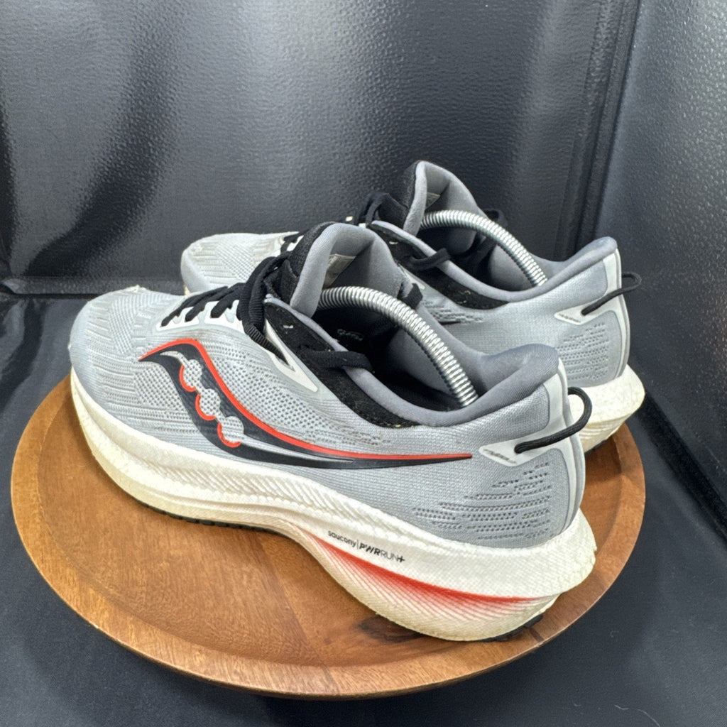 Saucony Men's Triumph 21 Sneakers, Concrete/Blk, 10.5 US, USED