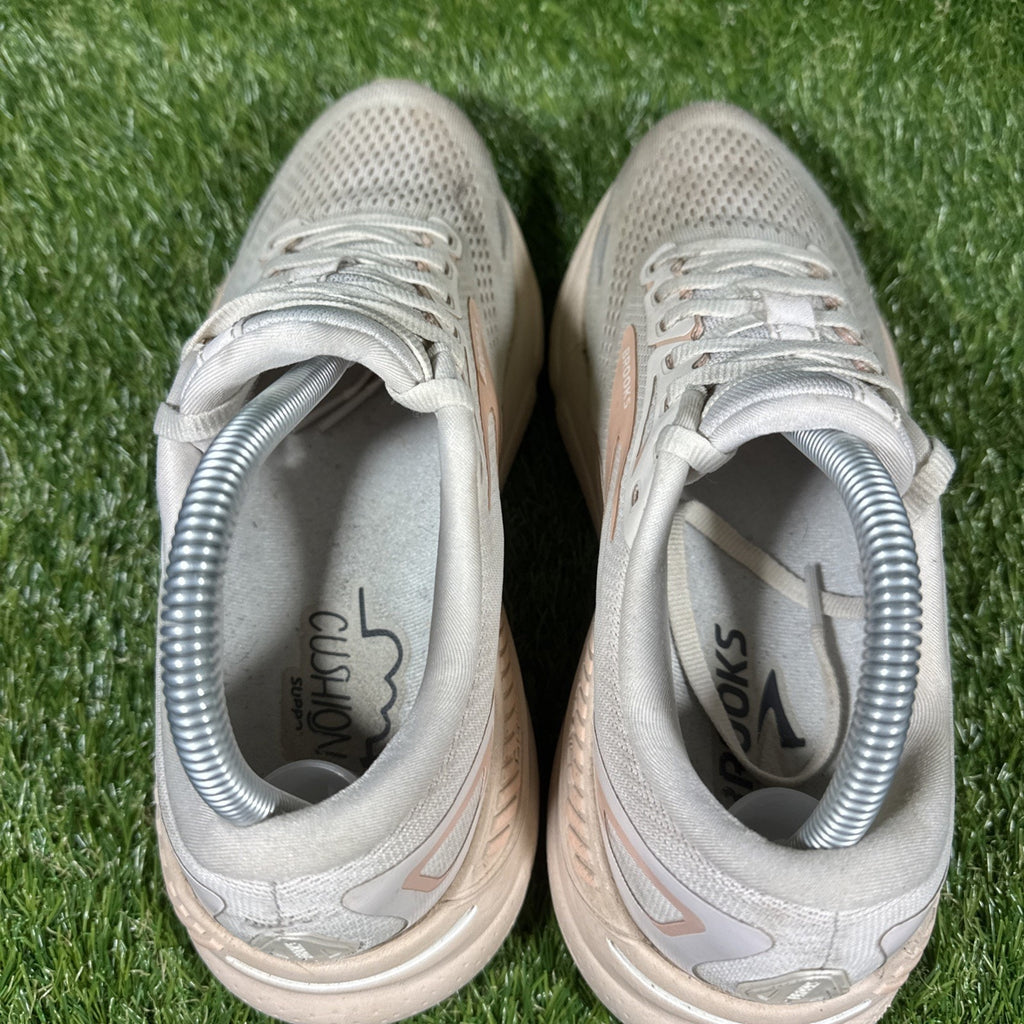 Brooks Adrenaline GTS 23 Womens Size 8.5 B Beige Athletic Running Shoes Sneakers