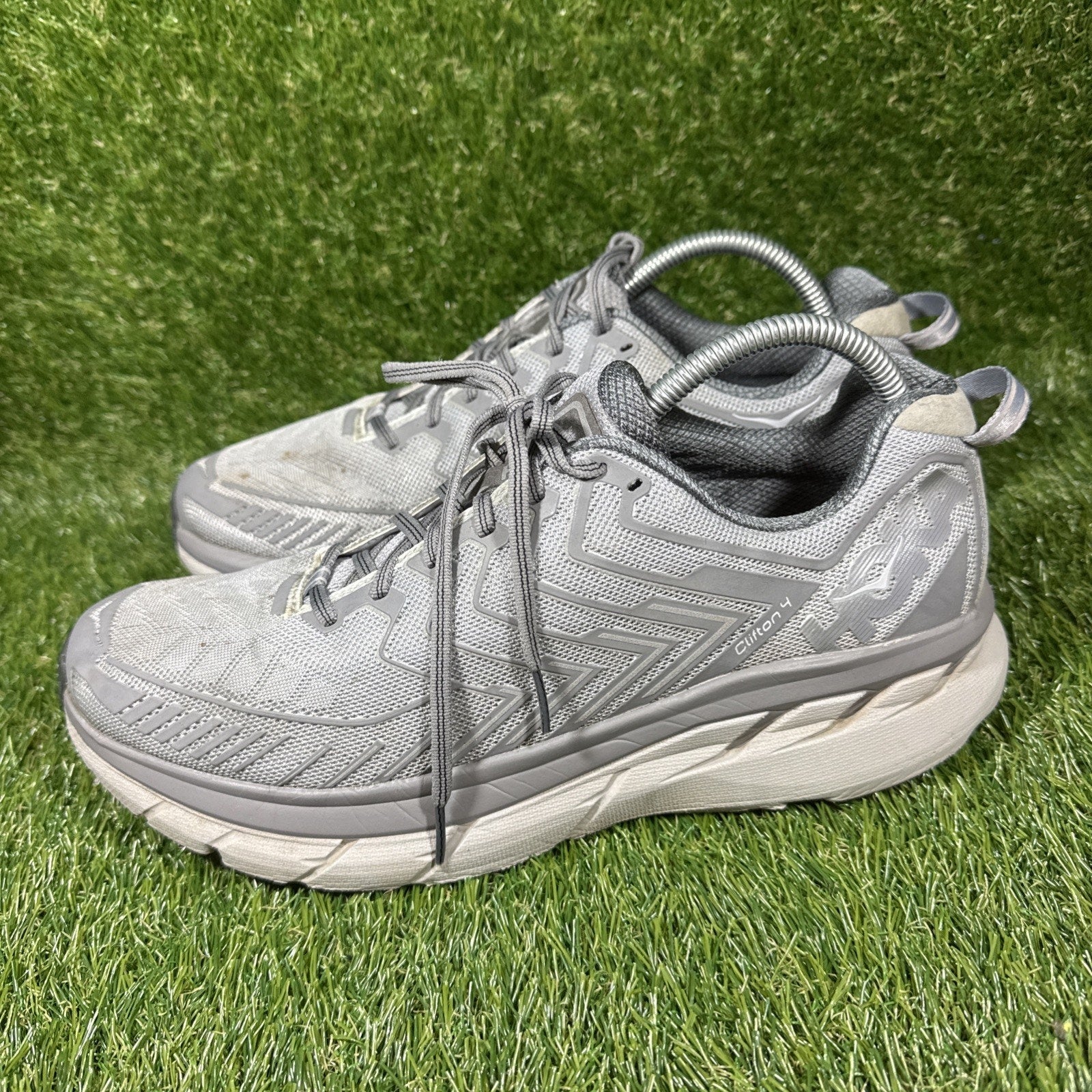 Mens Hoka One One CLIFTON 4 OV OUTDOOR VOICES SILVER GRAY 1108409 SLVR SZ 11