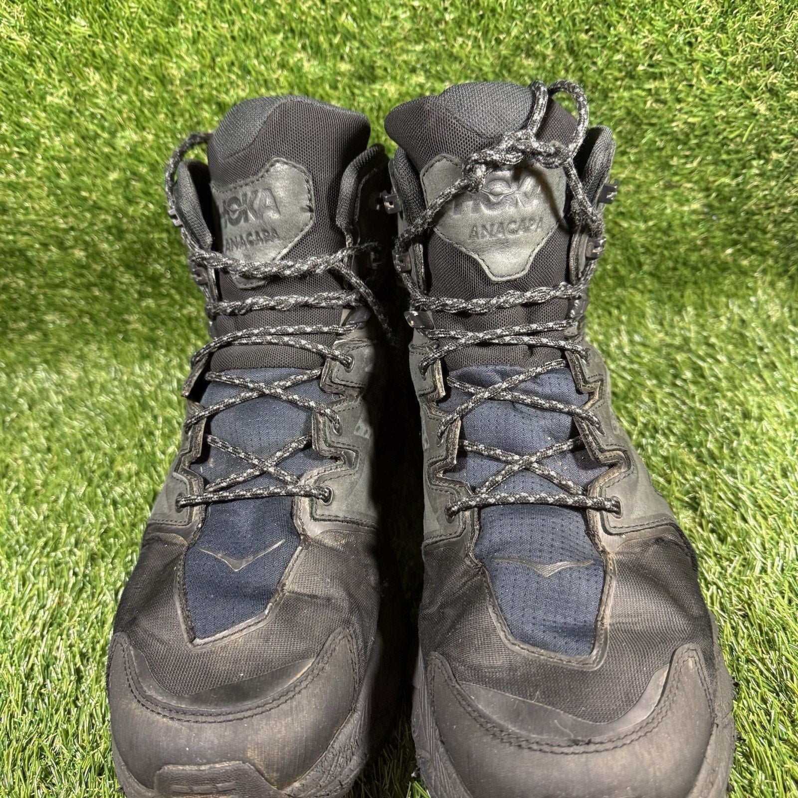 Hoka One Shoes Mens 12.5 Black Anacapa Mid GTX Outdoor Running 1122018 BBLC