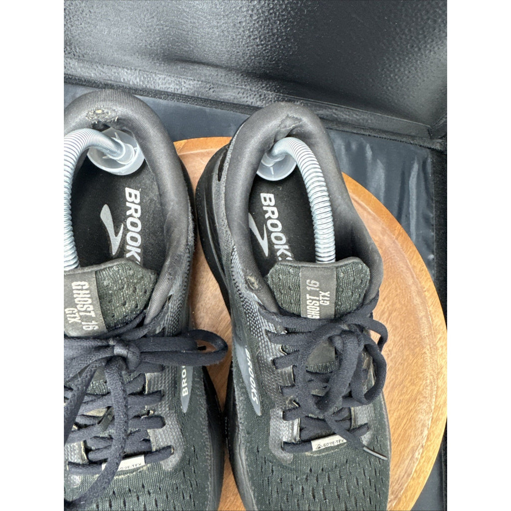 Size 10 - Brooks Ghost 16 GORE-TEX Black Ebony Running Shoes Good Condition