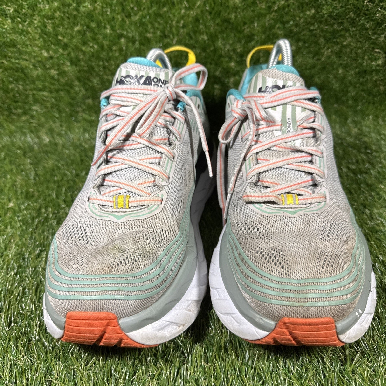 Hoka One One Bondi 6 Running Shoes Women's Size 10 Teal Green Athletic Sneakers