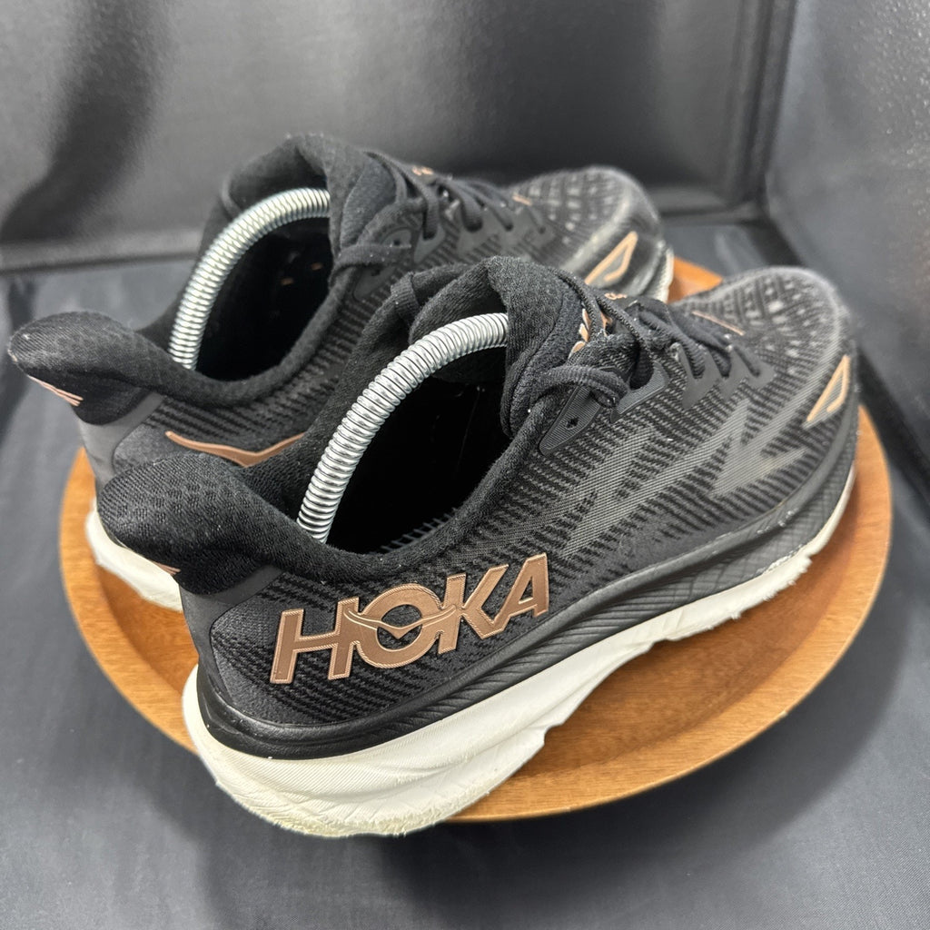 Size 11B W - Hoka One One Clifton 9 Black Rose Gold (Women's) - 1127896 BRGL