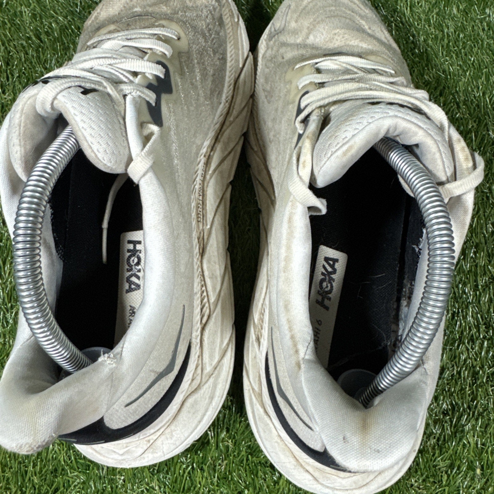 Hoka One One Mens Arahi 6 1123194 BDBSW White Running Shoes Sneakers Size 11 D