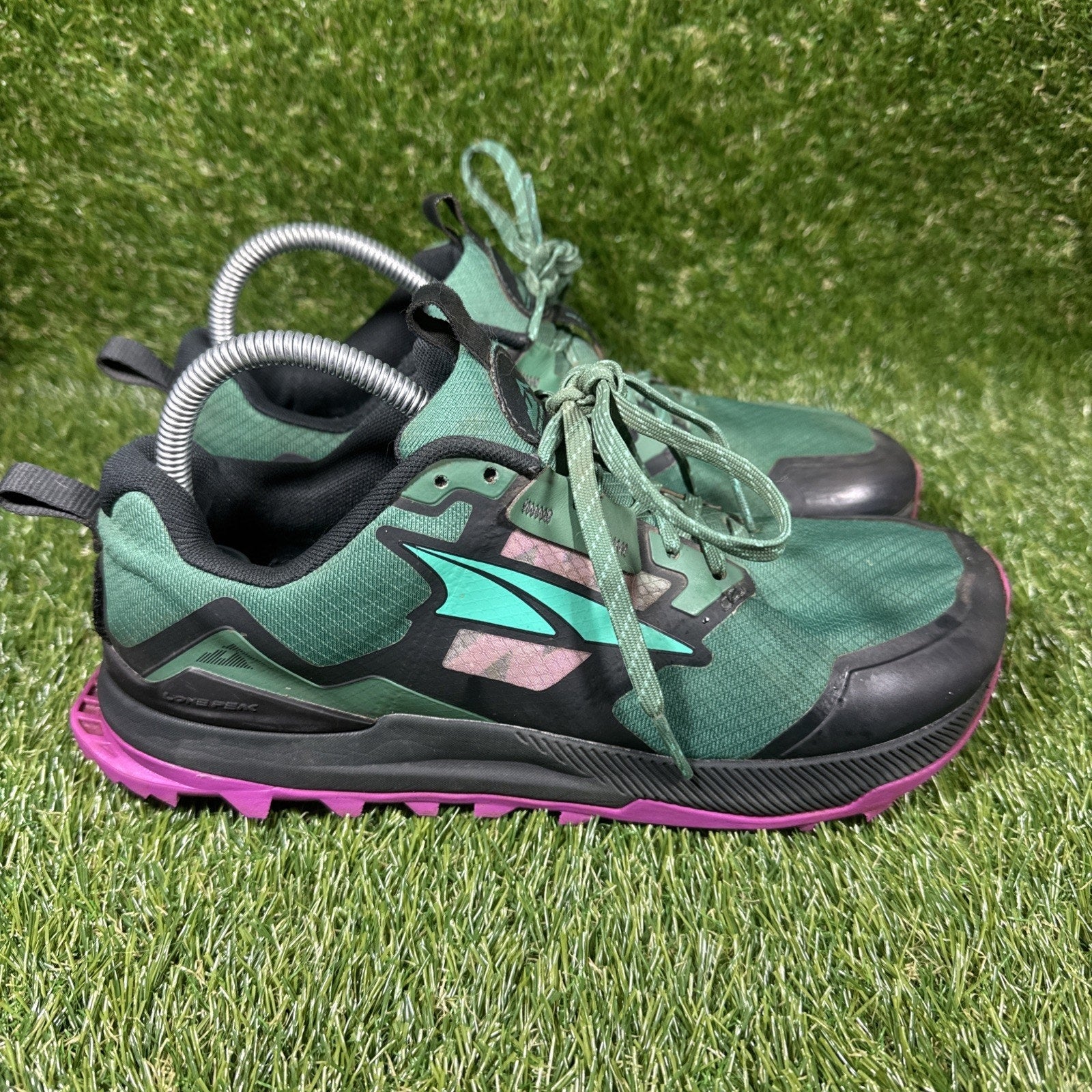 Altra Lone Peak 7 Trail Running Shoes Mens 8 Green Purple Athletic Sneakers