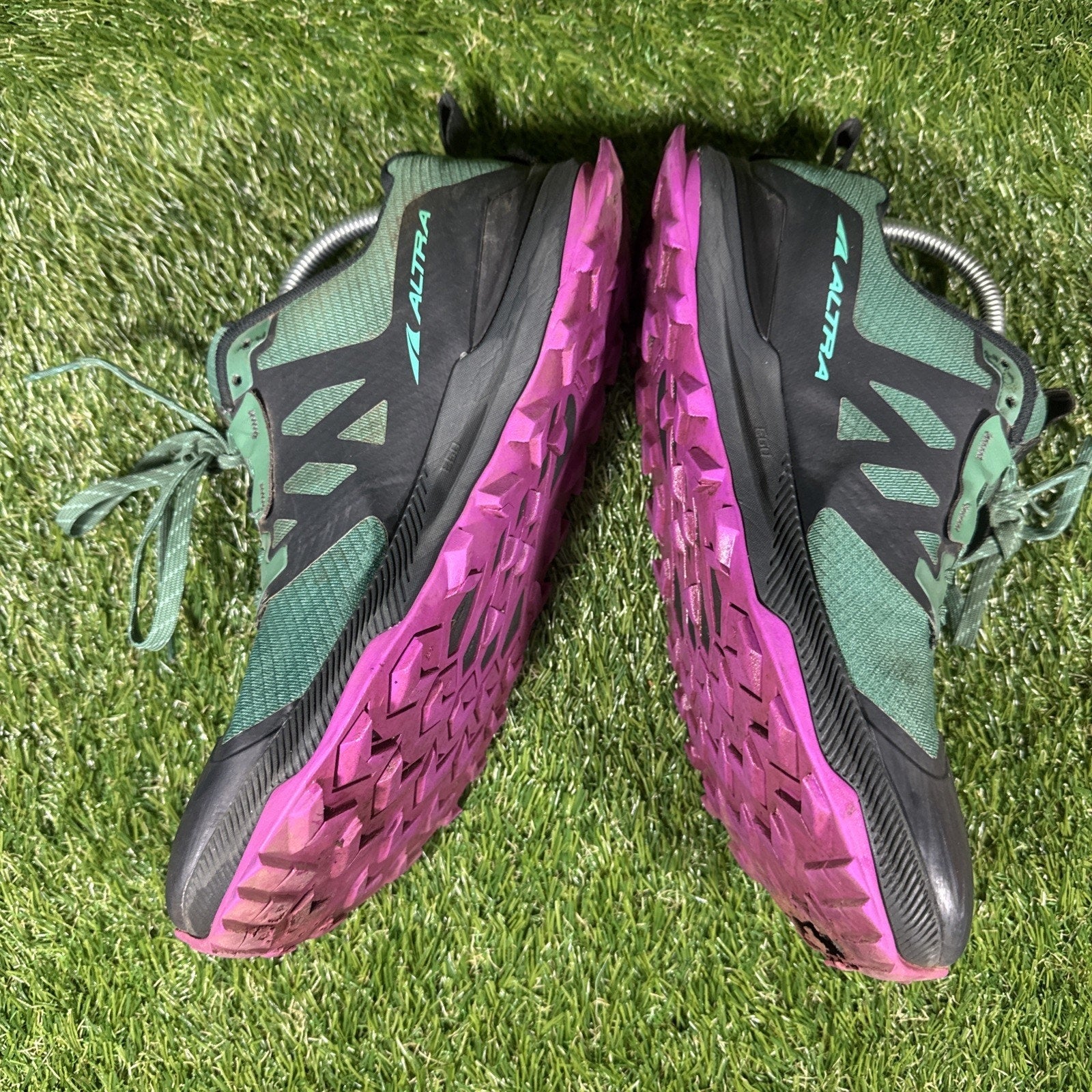 Altra Lone Peak 7 Trail Running Shoes Mens 8 Green Purple Athletic Sneakers