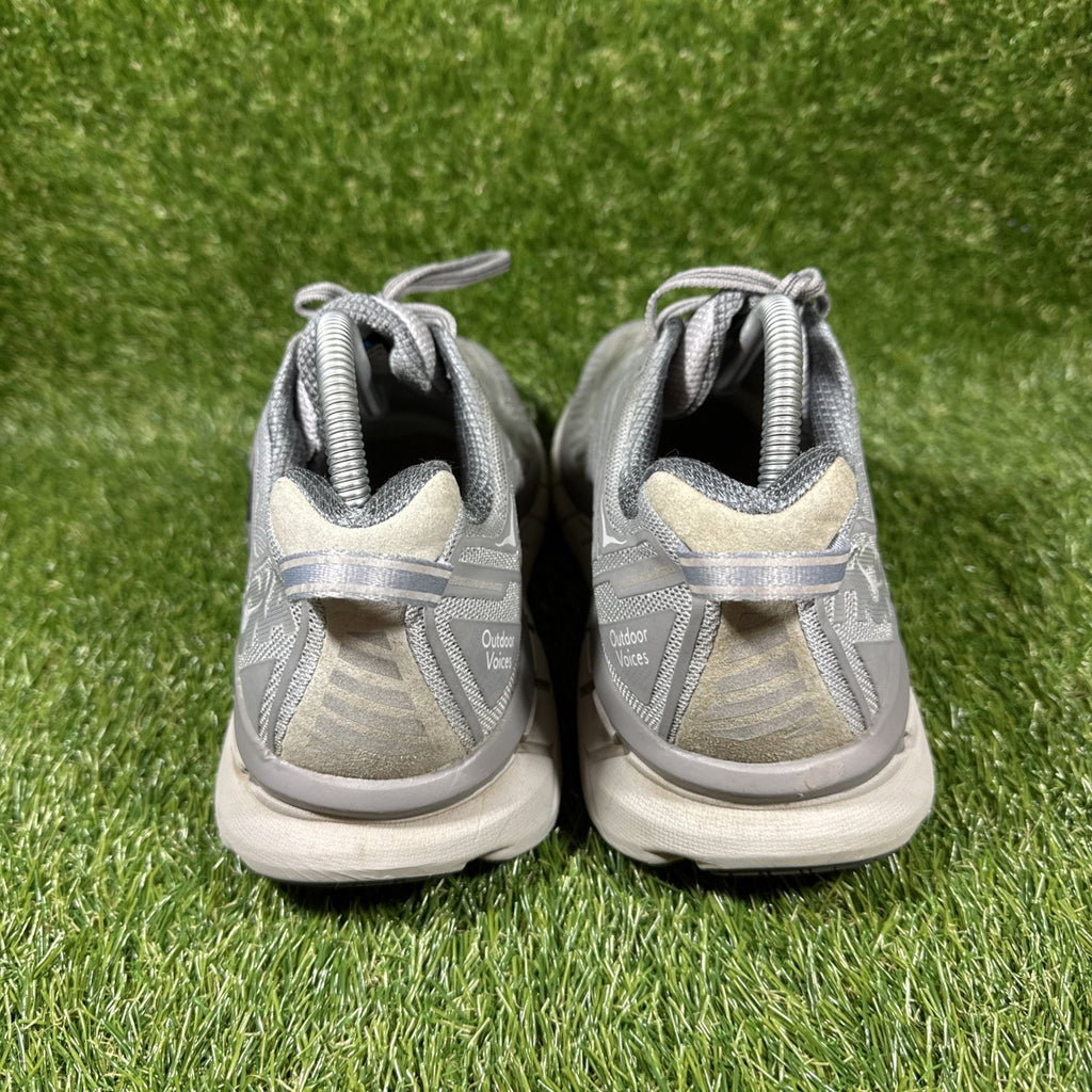 Mens Hoka One One CLIFTON 4 OV OUTDOOR VOICES SILVER GRAY 1108409 SLVR SZ 11