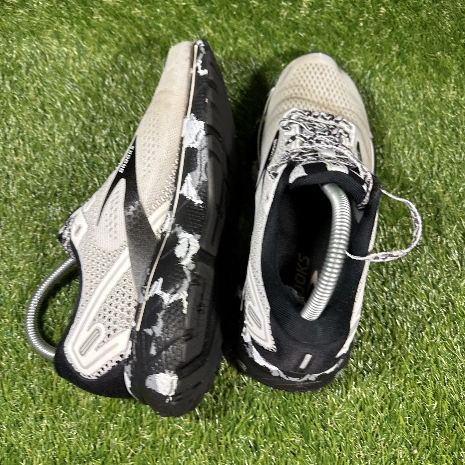 Brooks Ghost 14 Gray Black Womens Size 10 1203561B135 Running Shoes Sneakers