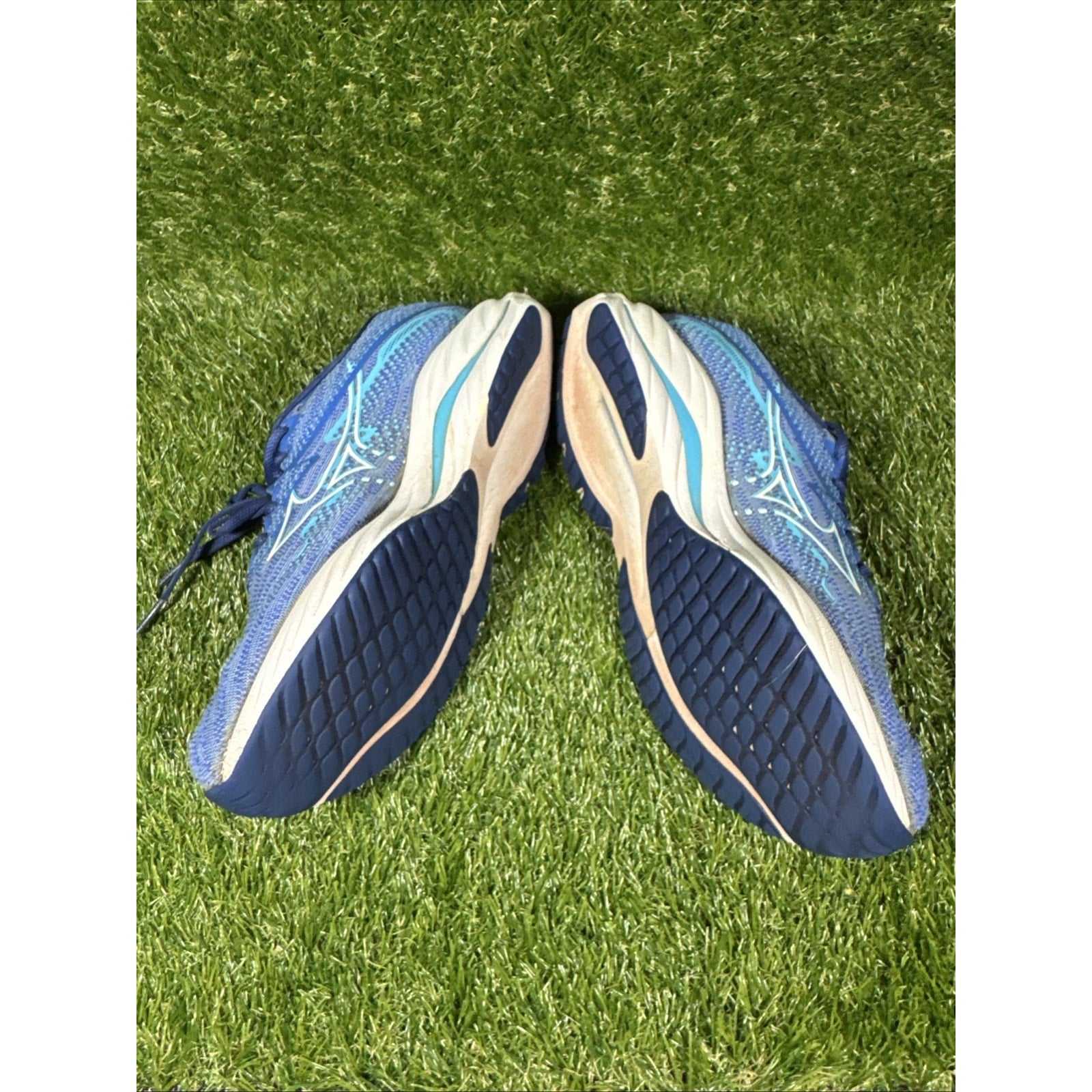 Mizuno Women Wave Rider 27 Blue Running Shoes Sneakers Size 8.5