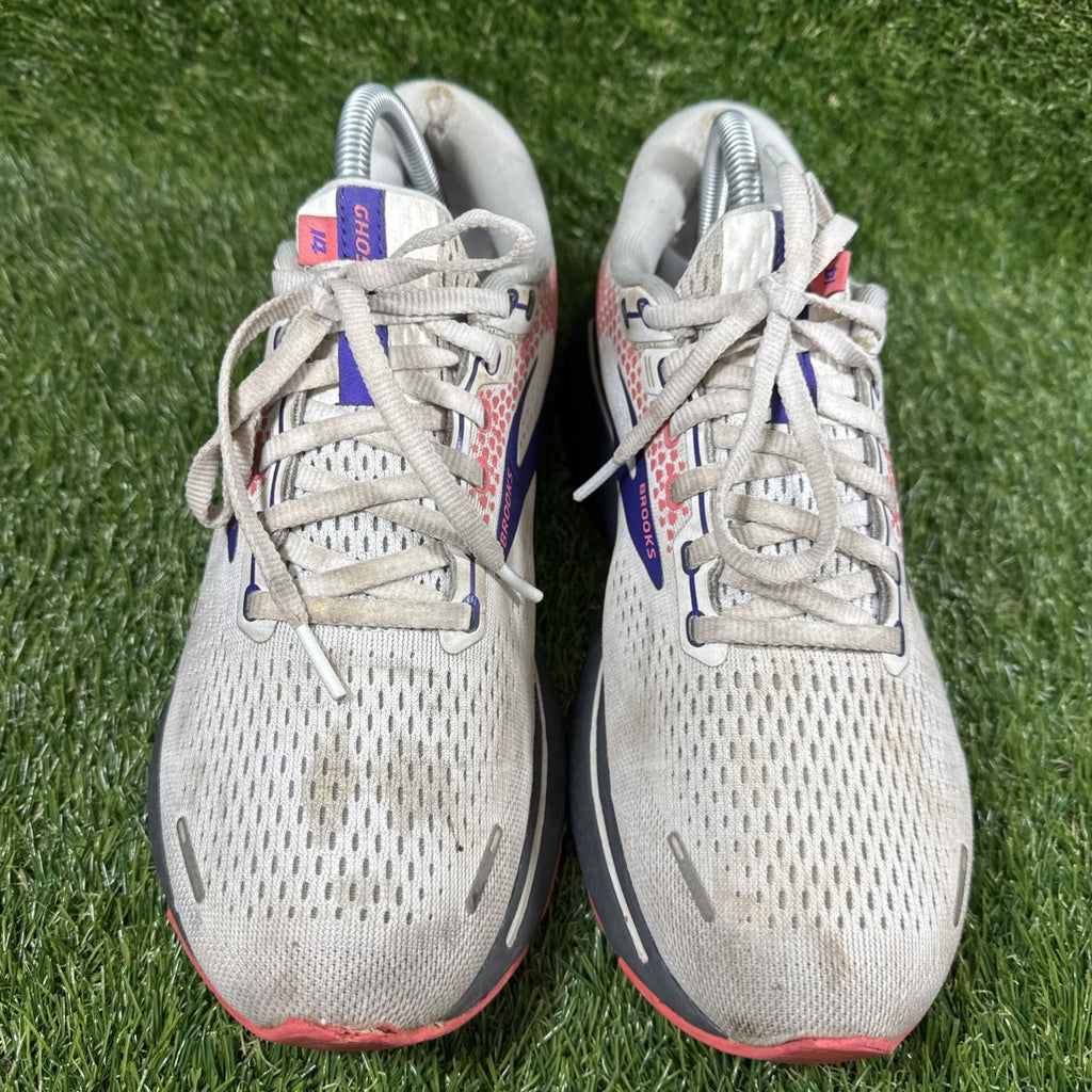 Brooks Womens Ghost 14 1203561B192 White Running Shoes Sneakers Size 9.5 B