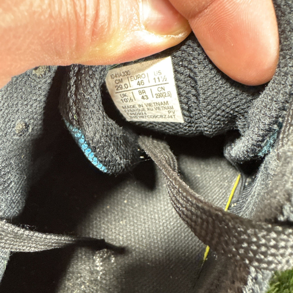 Asics Gel-Resolution 11.5 Black White Blue Tennis Synthetic Sneakers Shoes WOW!