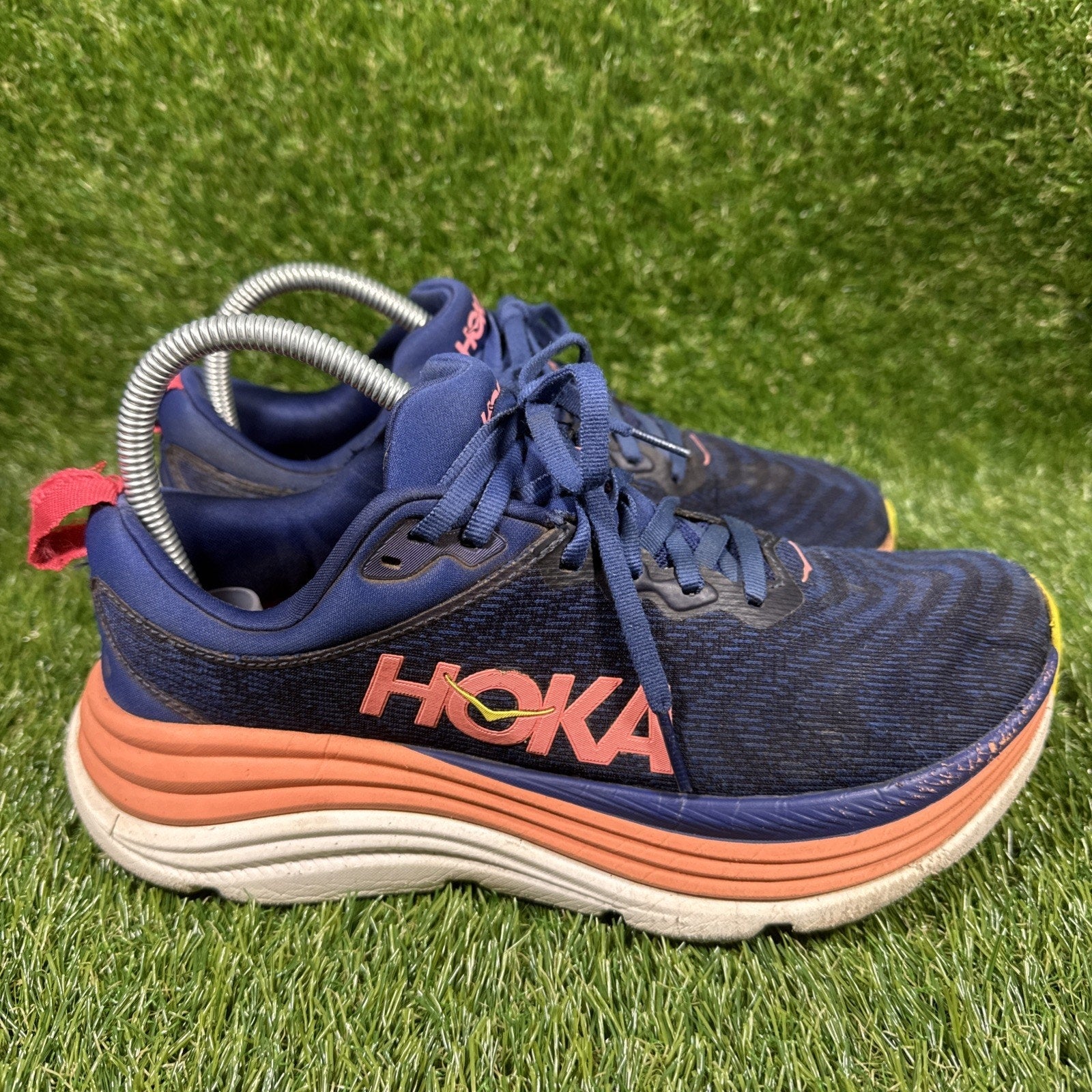 Hoka One One Gaviota 5 Women Size 8B 1134235-EVN Evening Sky Coral Running Shoes