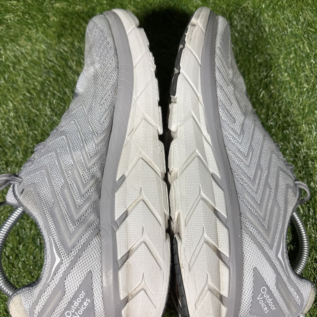 Mens Hoka One One CLIFTON 4 OV OUTDOOR VOICES SILVER GRAY 1108409 SLVR SZ 11