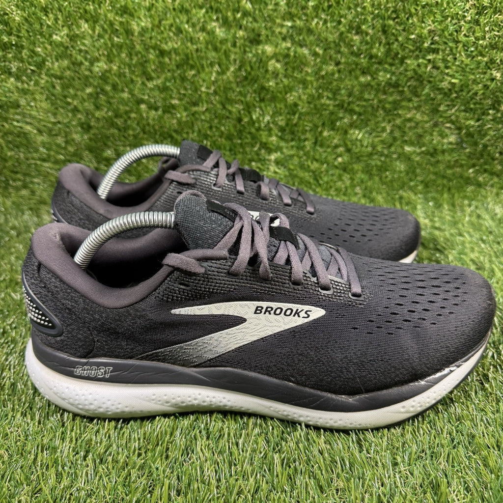 Brooks Ghost 16 Mens Black And White Size 10 Athletic Running Shoes 1104181D090