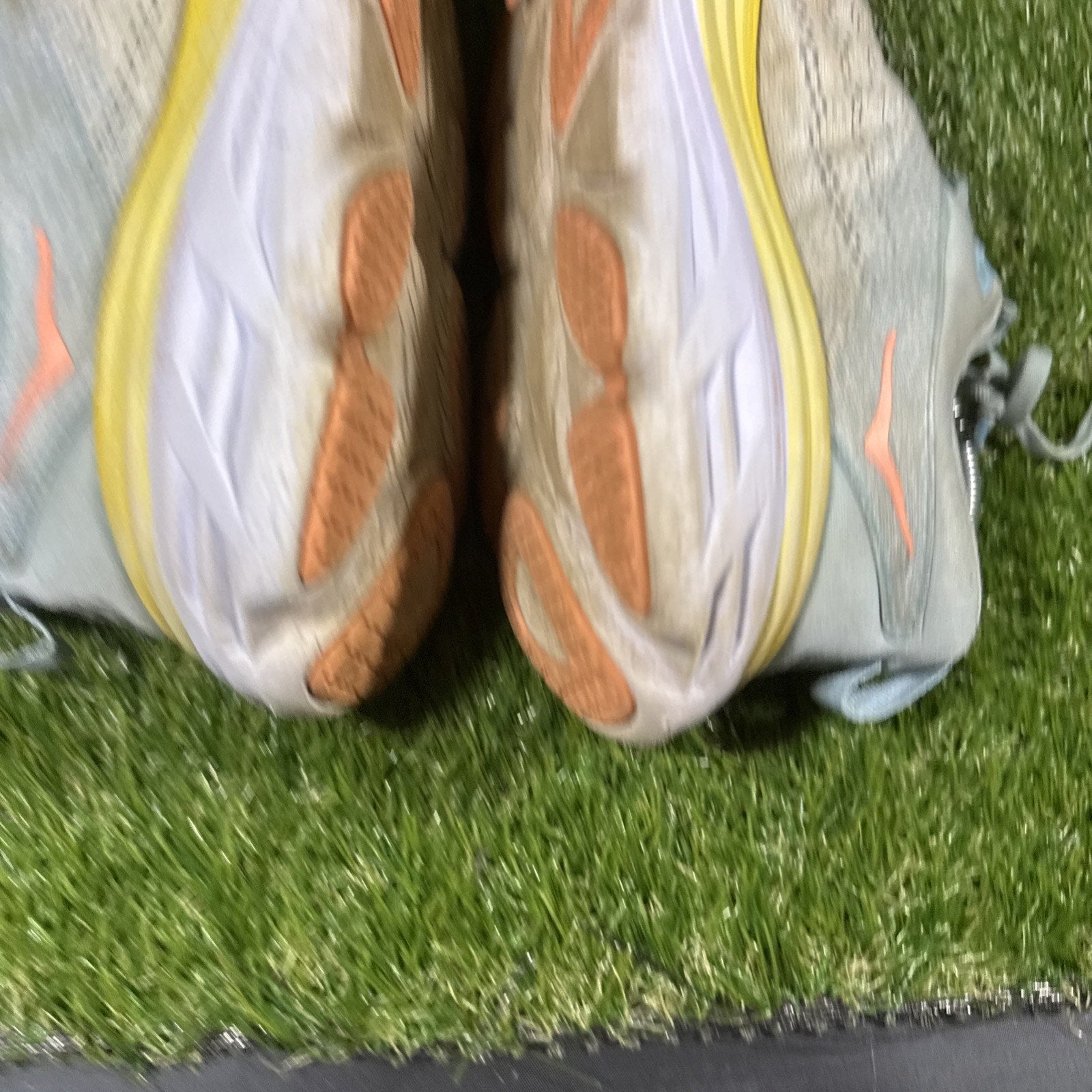 Hoka One One Bondi 8 Womens Size 9.5D Blue Yellow Walking Running Shoes Sneakers