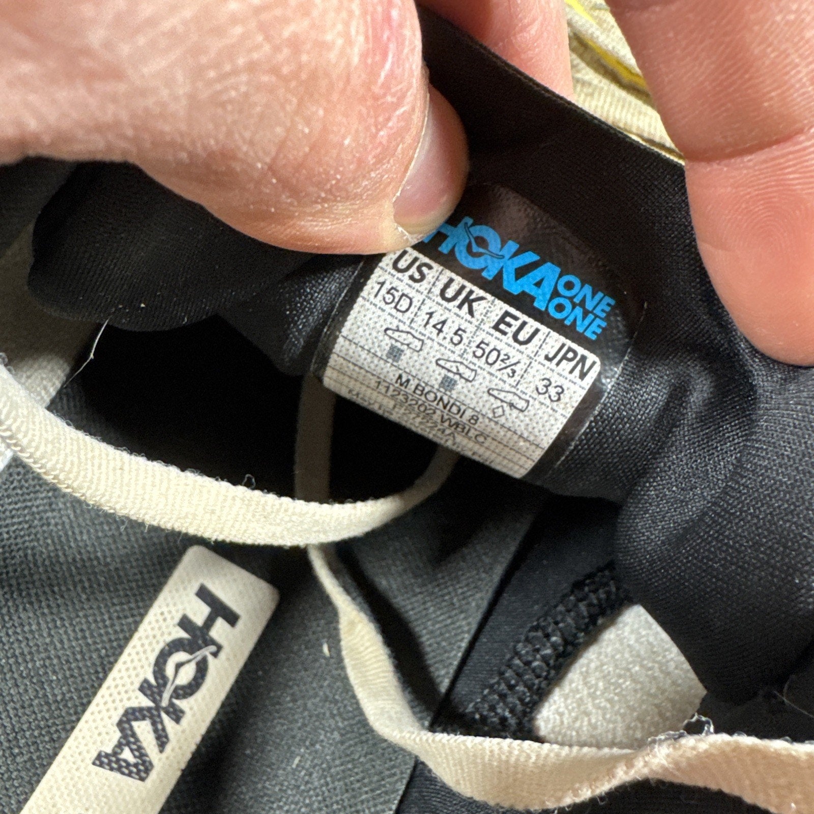 Hoka One One Bondi 8 Men's 15D Running Shoes Gym Walking 1123202-WBLC Sneakers