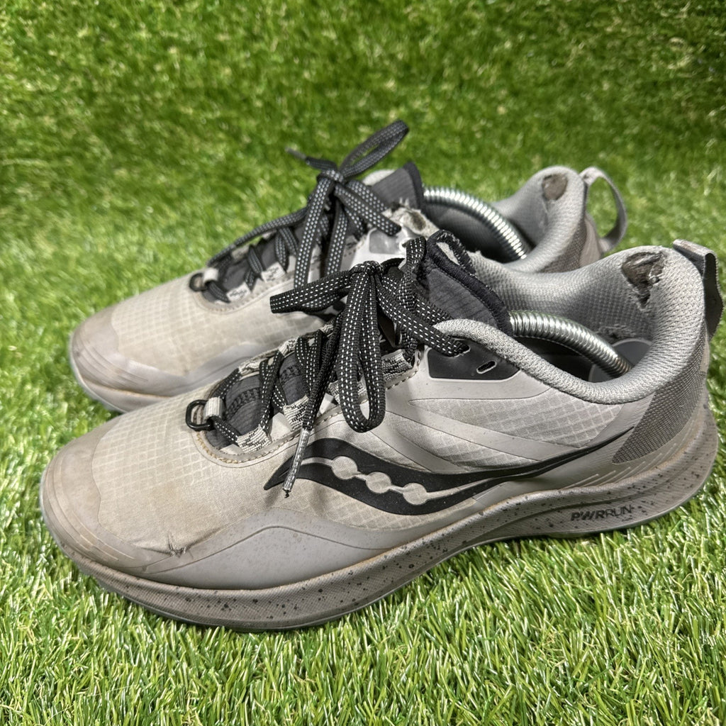 Saucony Peregrine Ice Women Size 7.5 Black Grey Athletic Running Walking Shoes