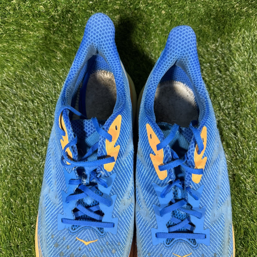 Hoka One One Clifton 9 Athletic Running Shoes Blue/Orange, Men's Size 16D