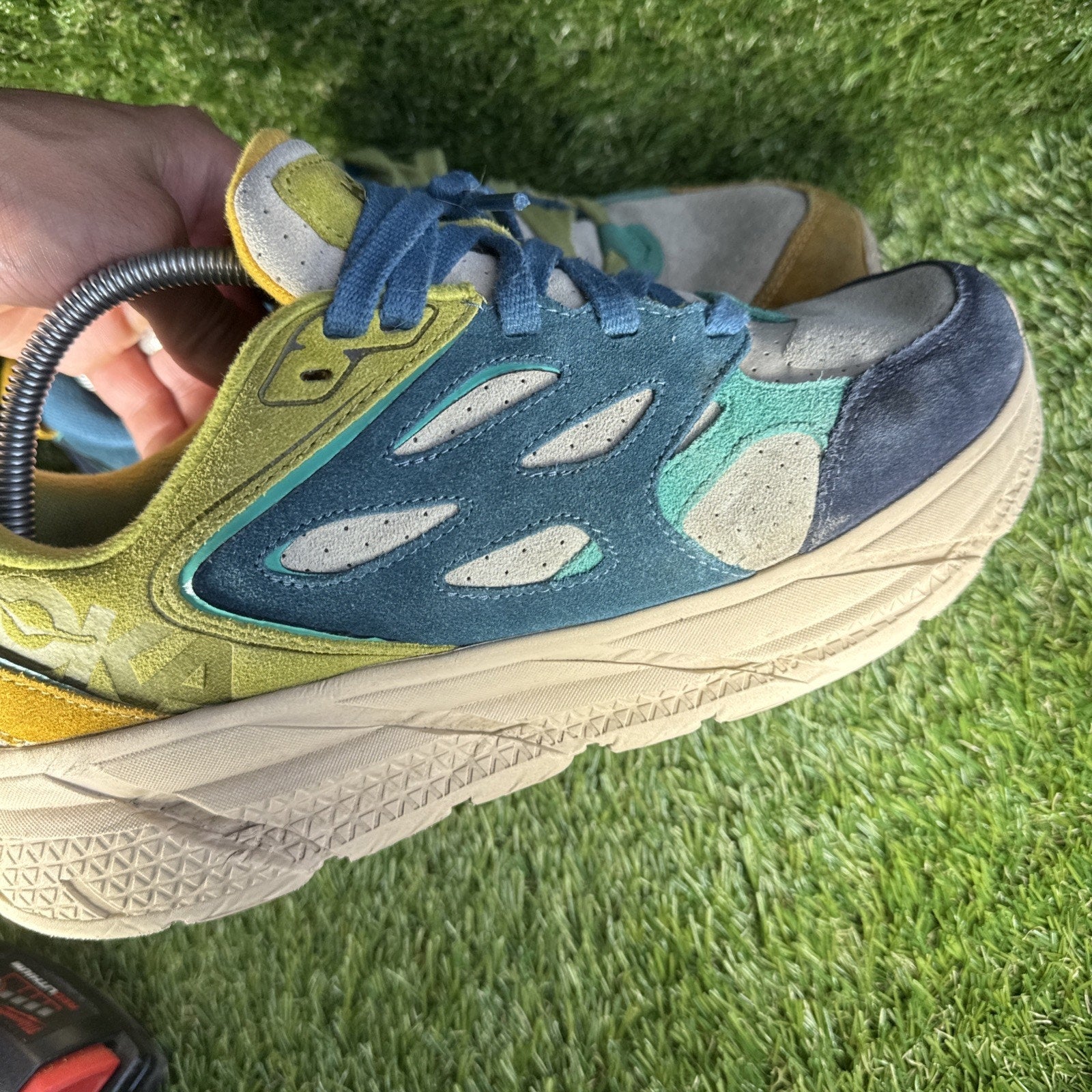 Hoka One One Clifton 11 W / 10 Men Suede Multicolor Men's Athletic Sneakers 1