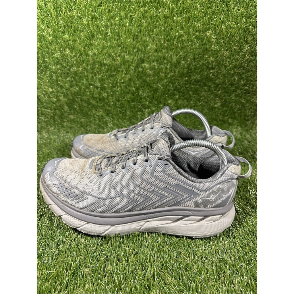 Mens Hoka One One CLIFTON 4 OV OUTDOOR VOICES SILVER GRAY 1108409 SLVR SZ 9.5