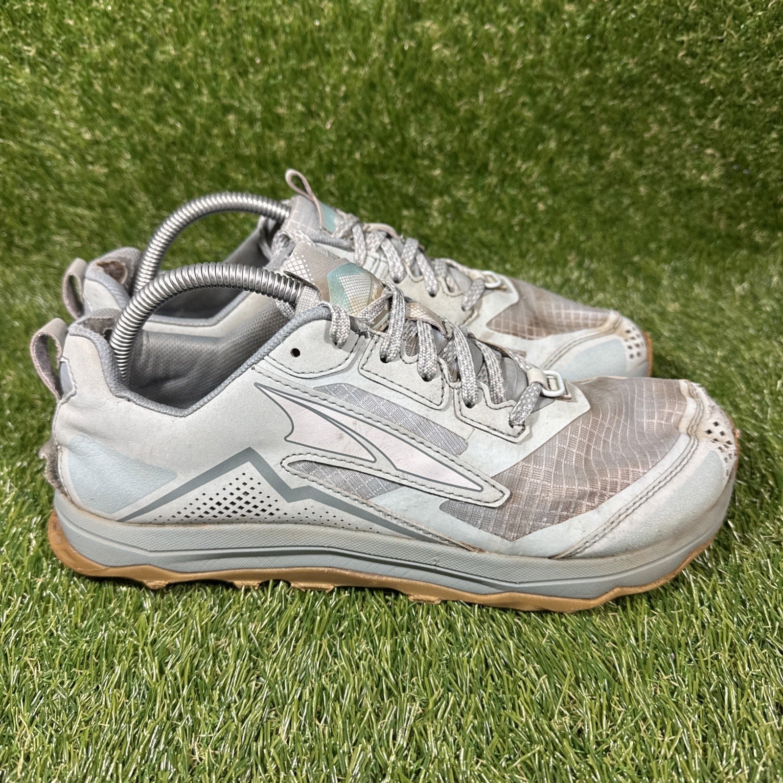 Altra Womens Lone Peak 5 AL0A4VR7416 Gray Running Shoes Sneakers Size 10